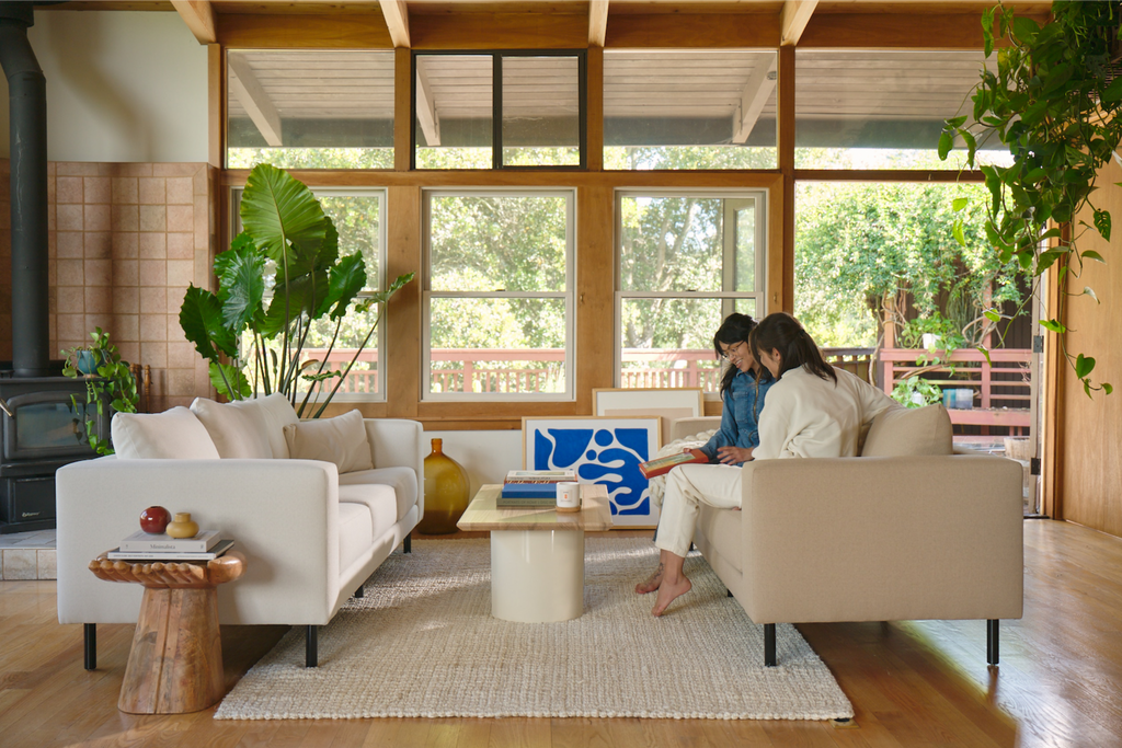The Essential Sofa in Cactus Leather