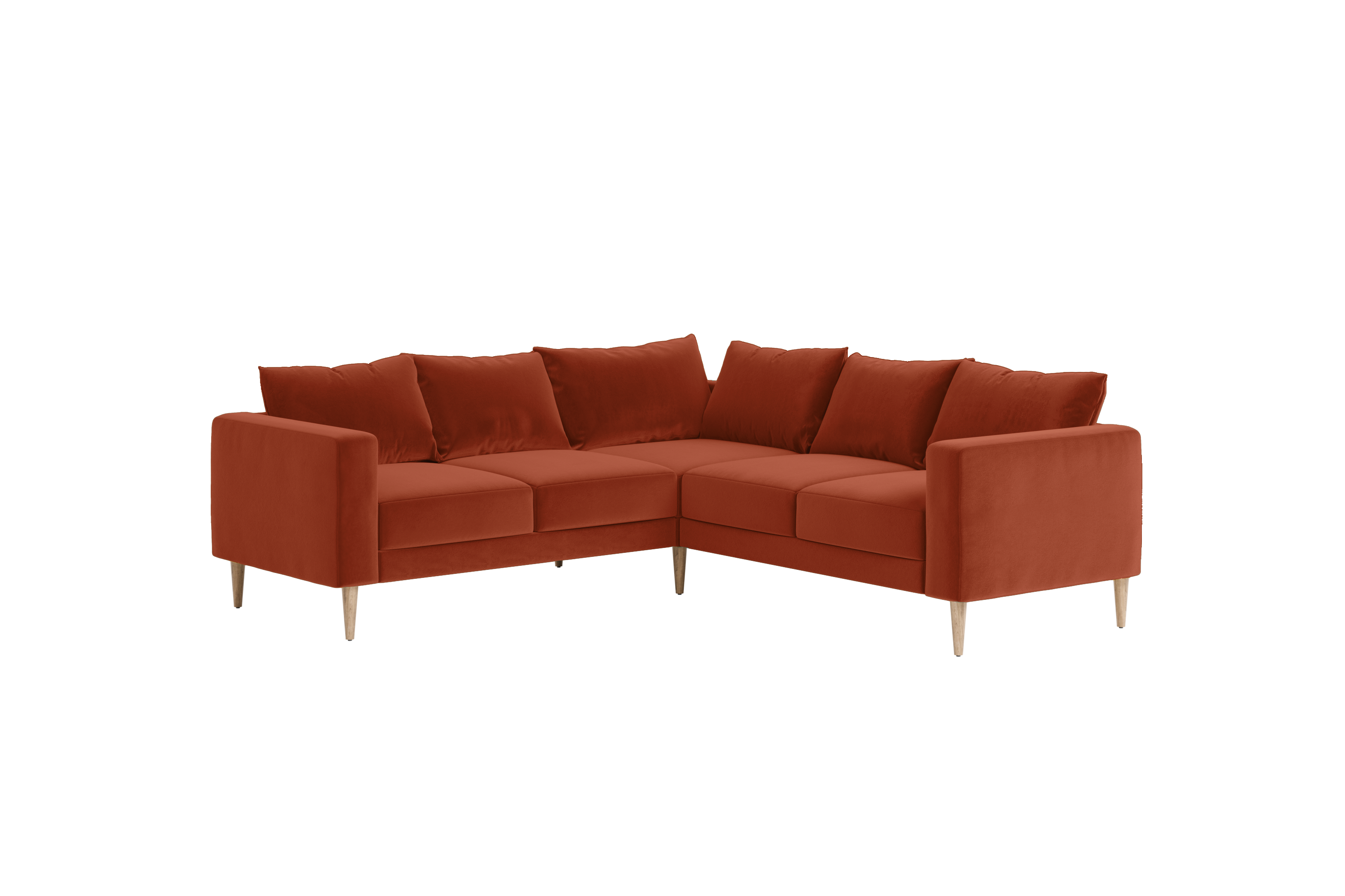 The Essential Corner Sectional (5 Seat) in Recycled Velvet