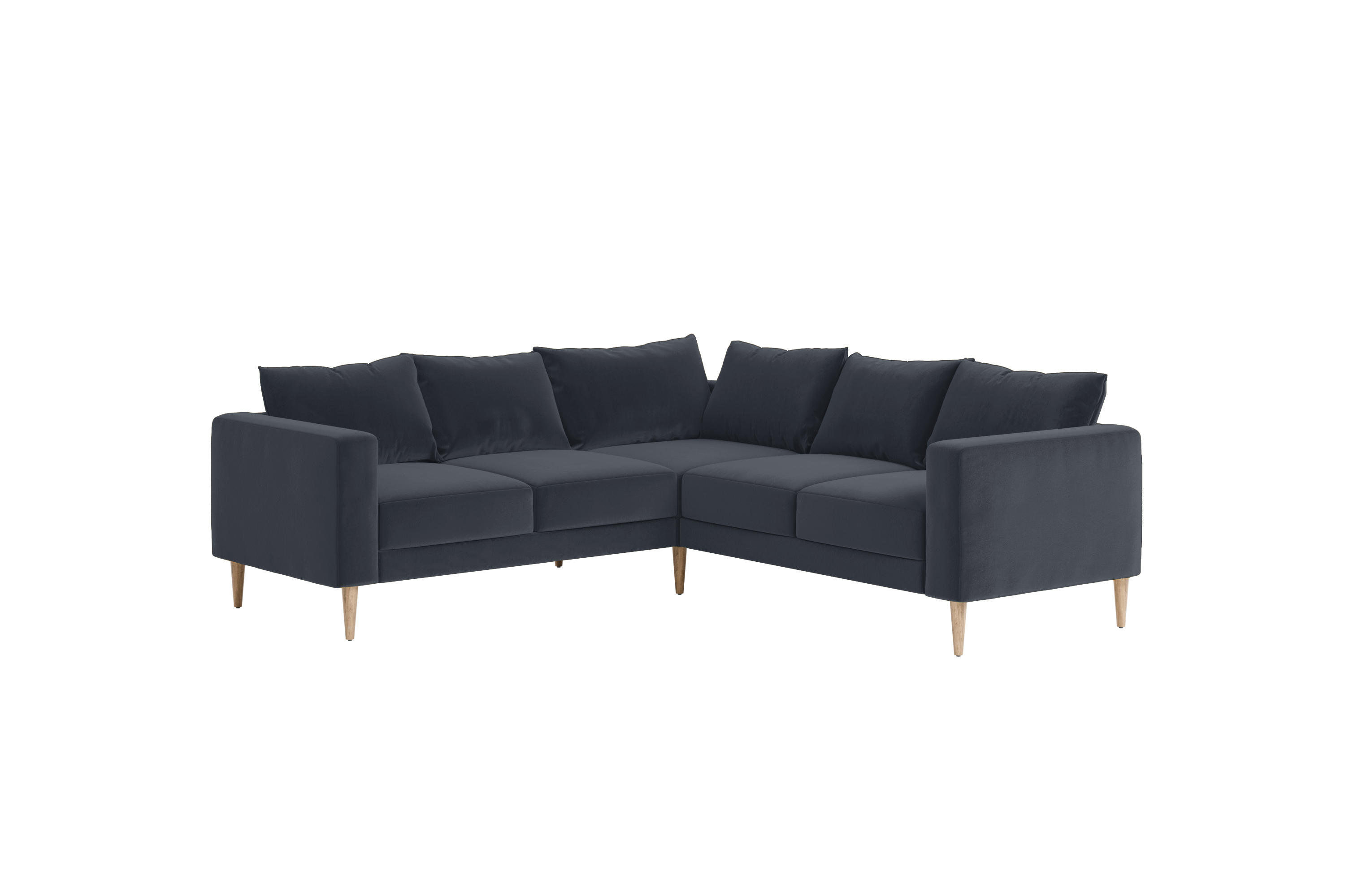 The Essential Corner Sectional (5 Seat) in Recycled Velvet