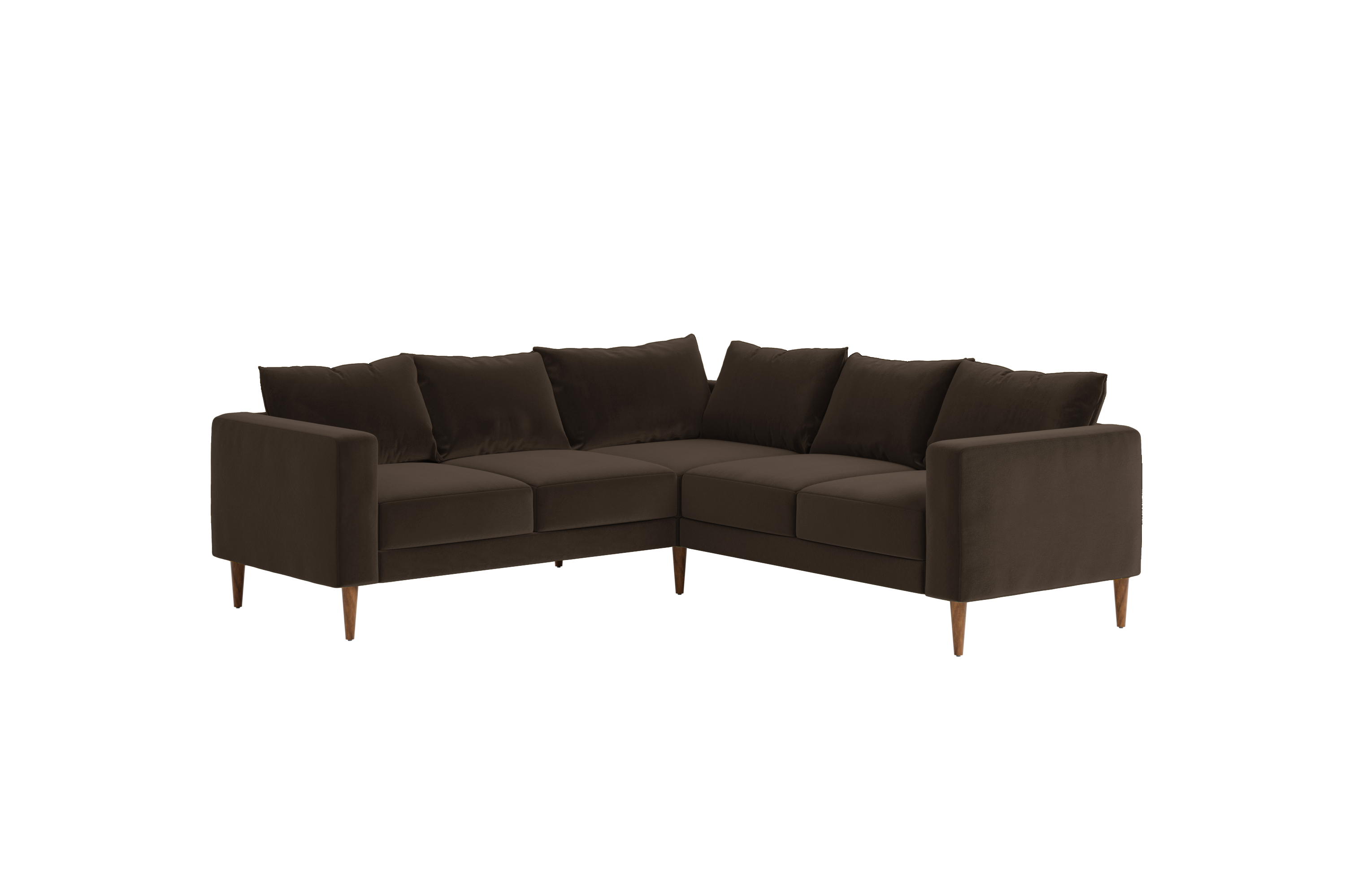 The Essential Corner Sectional (5 Seat) in Recycled Velvet