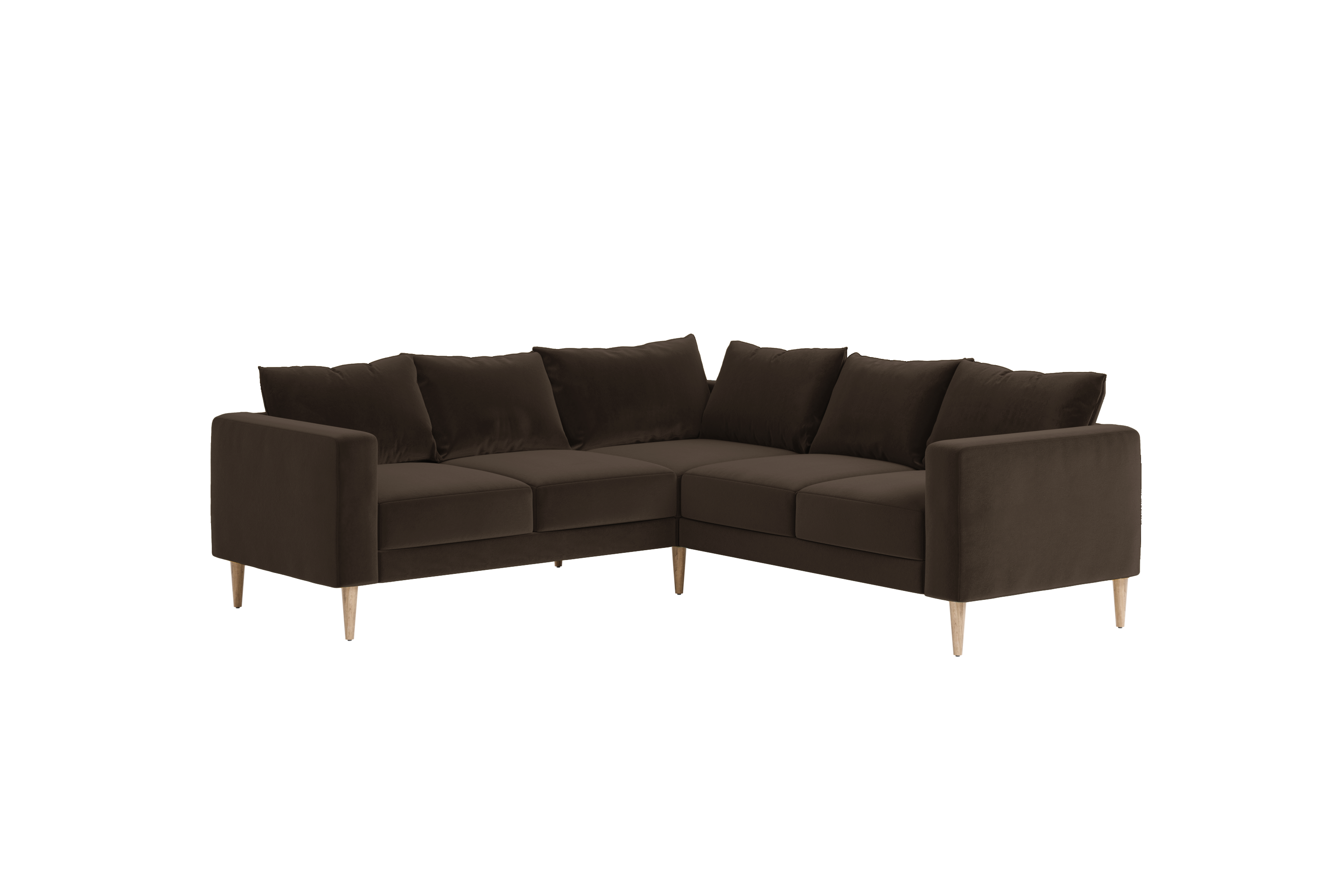 The Essential Corner Sectional (5 Seat) in Recycled Velvet