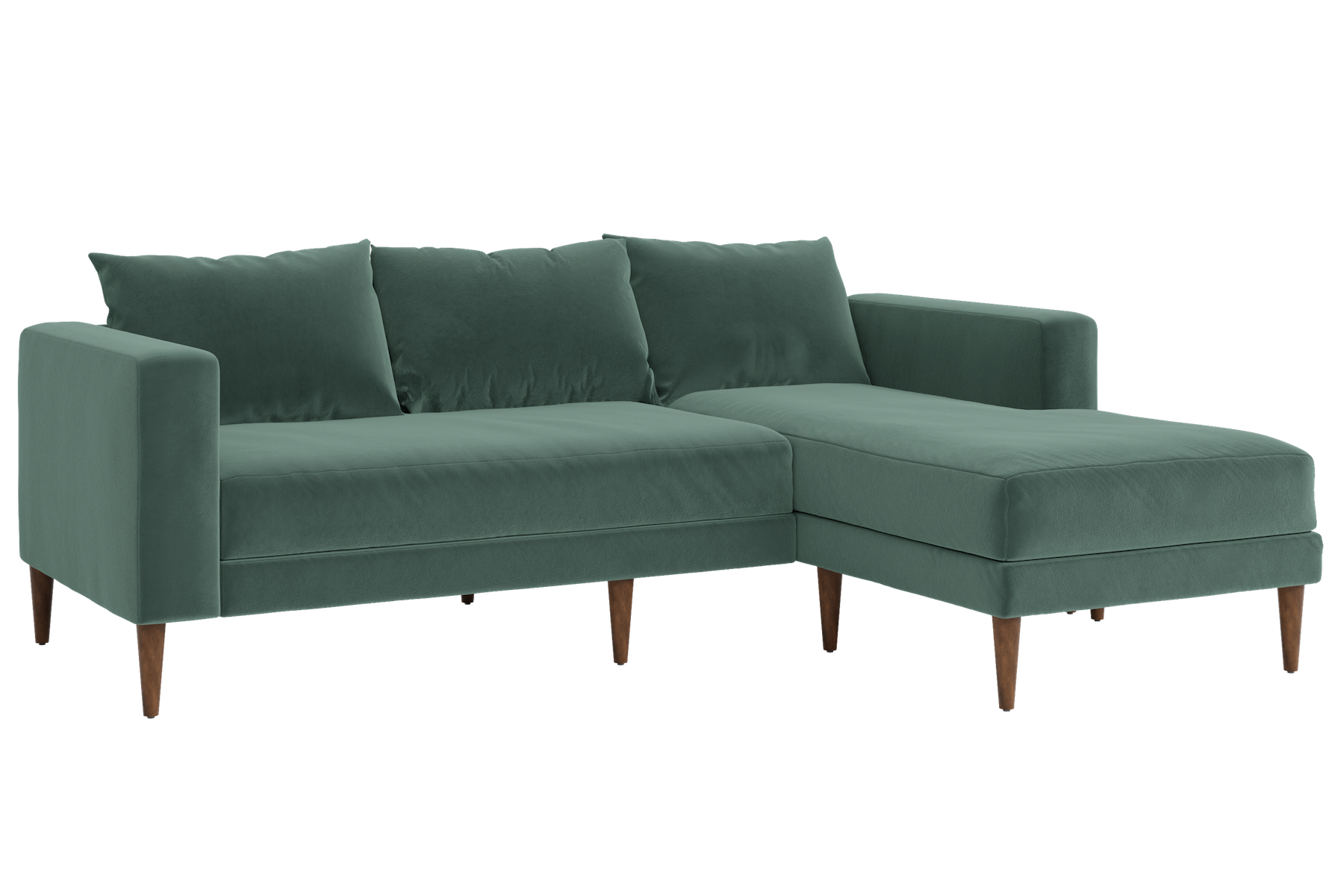 The Essential Sectional in Recycled Velvet