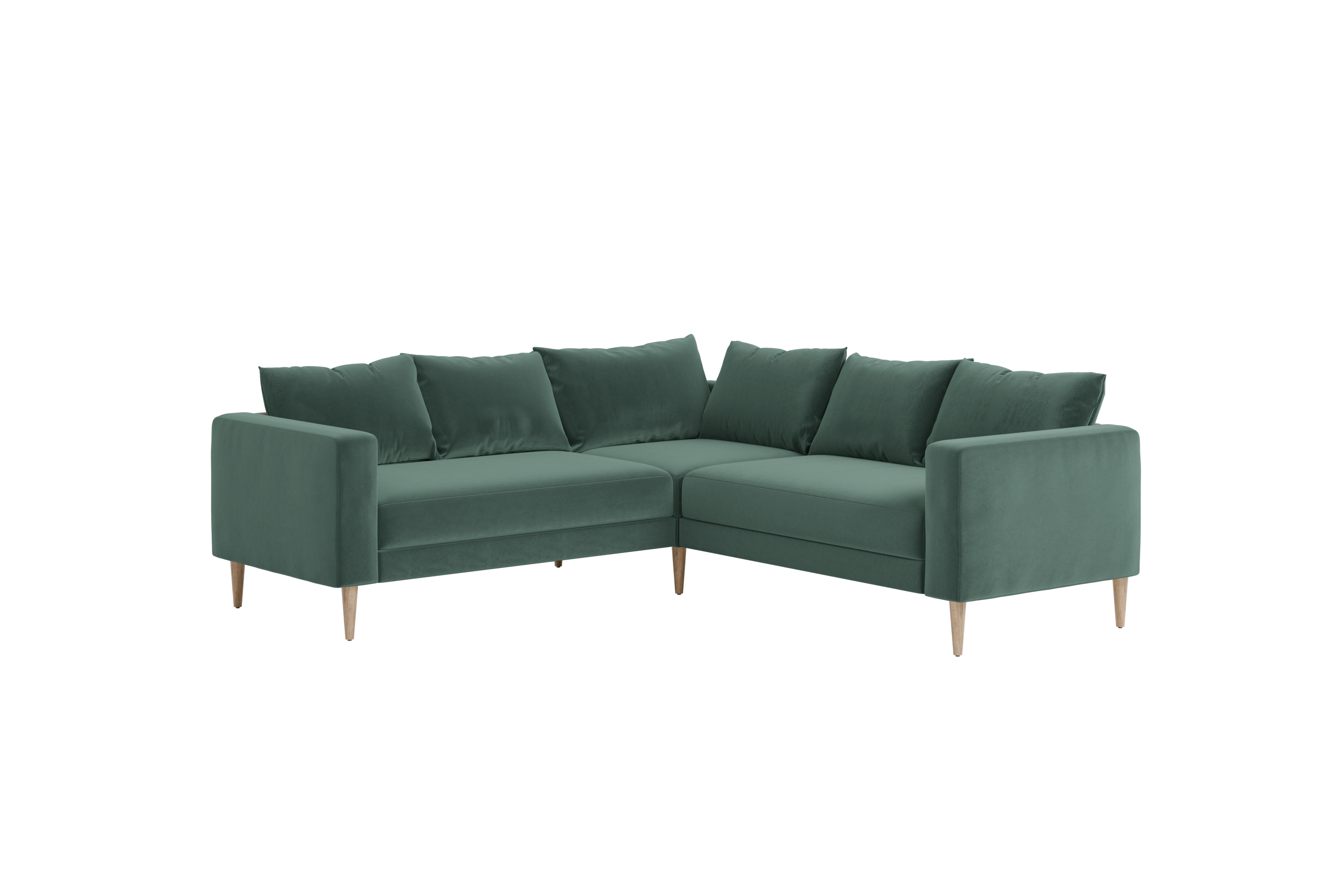 The Essential Corner Sectional (5 Seat) in Recycled Velvet