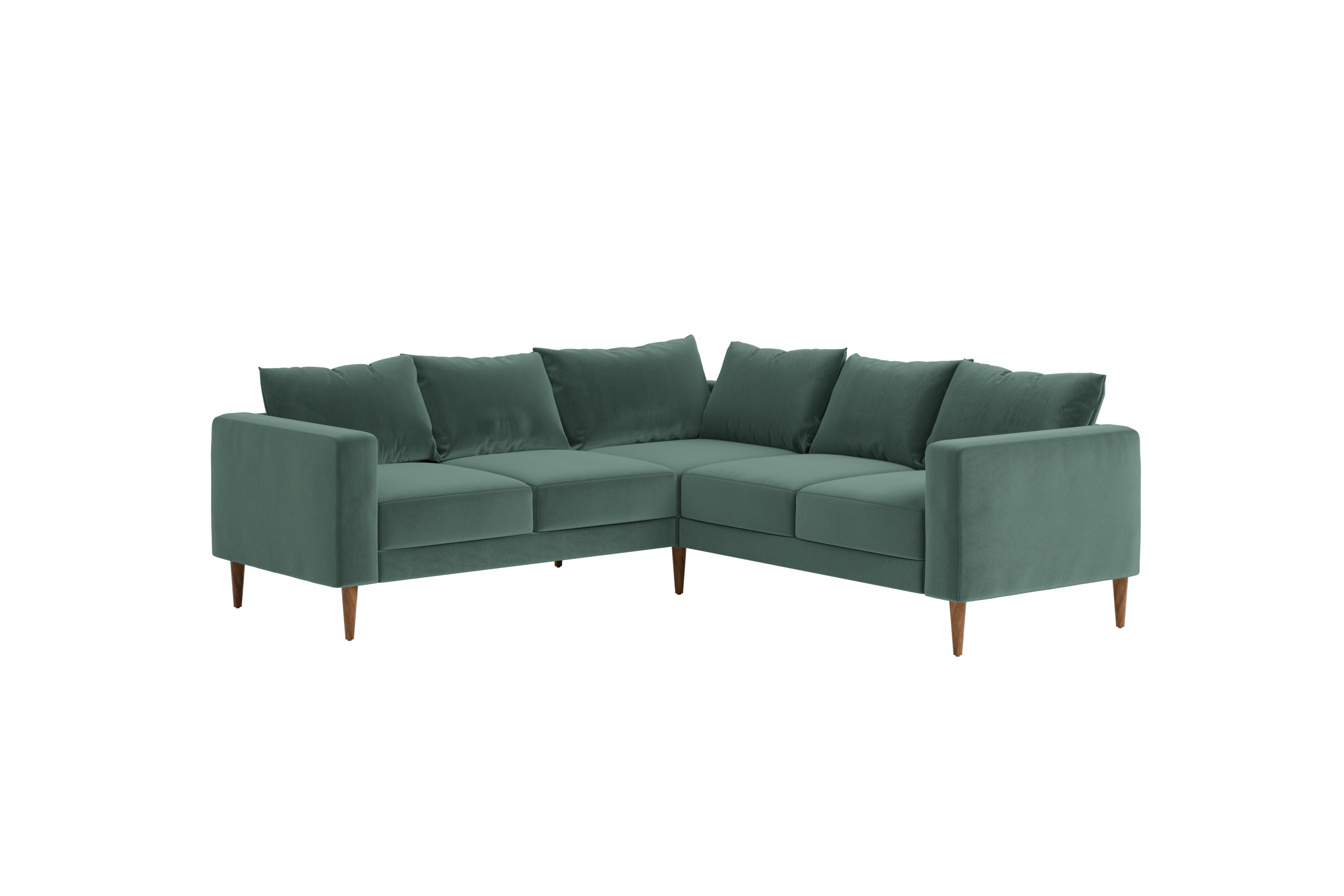 The Essential Corner Sectional (5 Seat) in Recycled Velvet