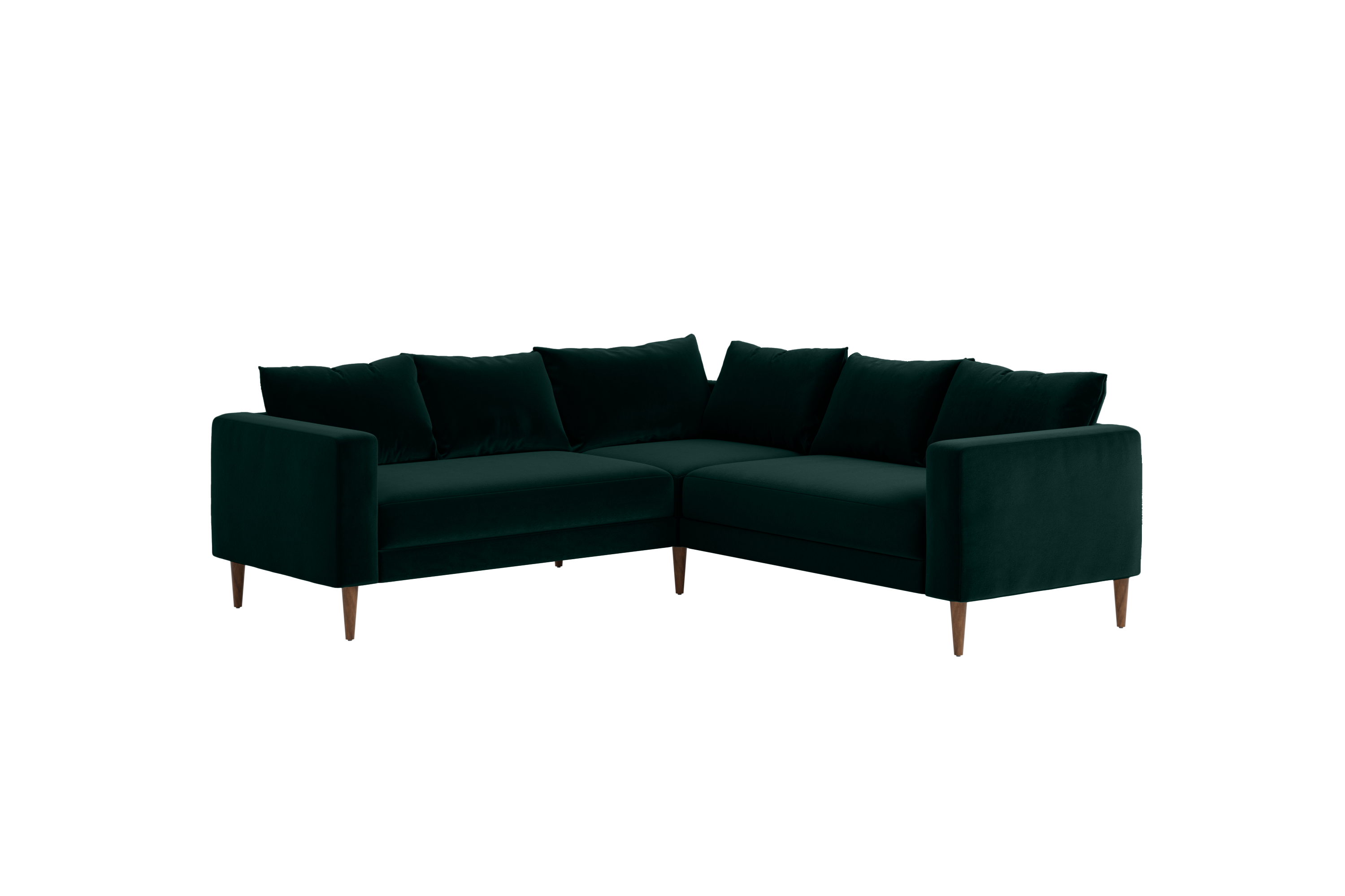 The Essential Corner Sectional (5 Seat) in Recycled Velvet