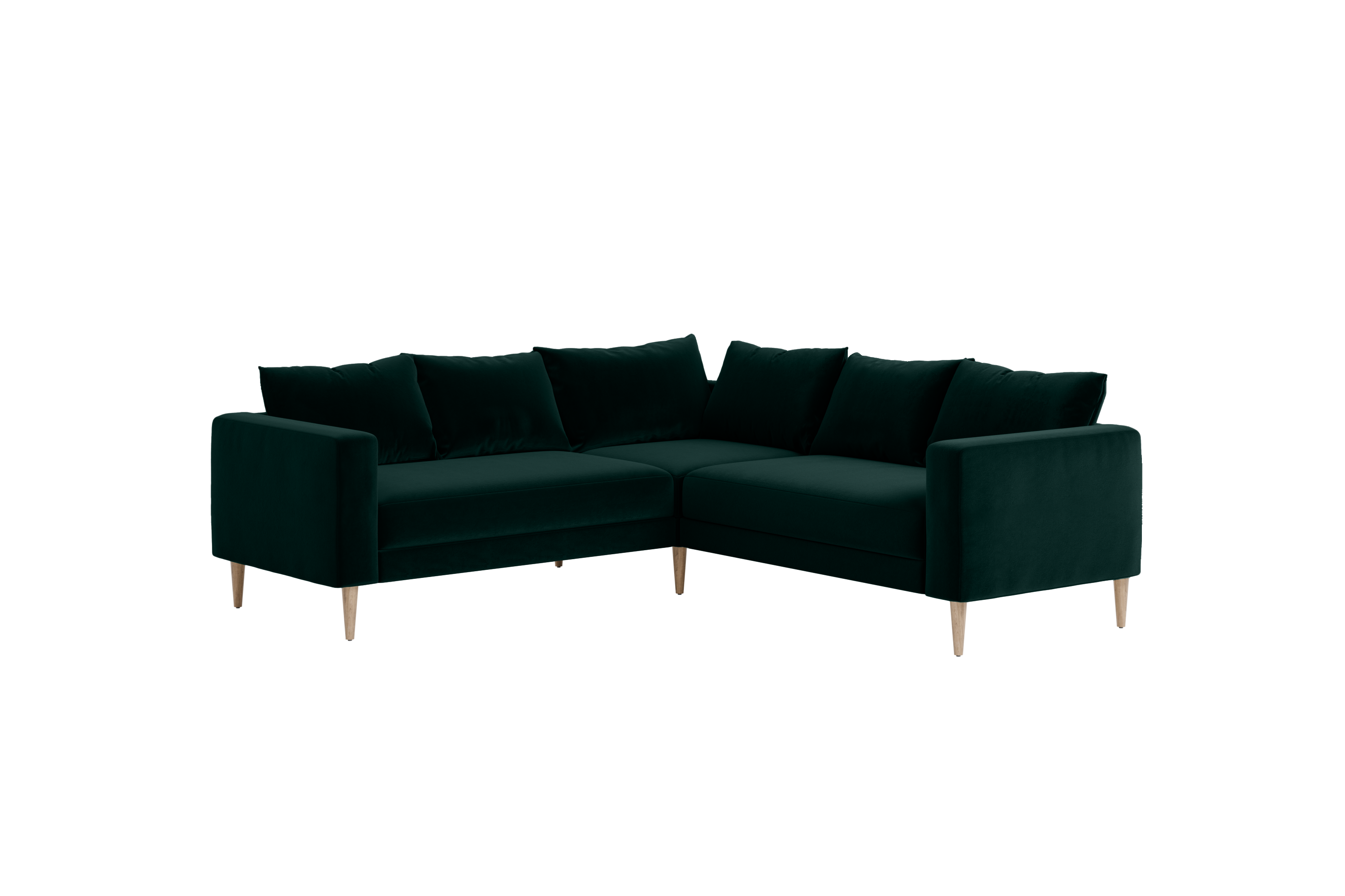 The Essential Corner Sectional (5 Seat) in Recycled Velvet