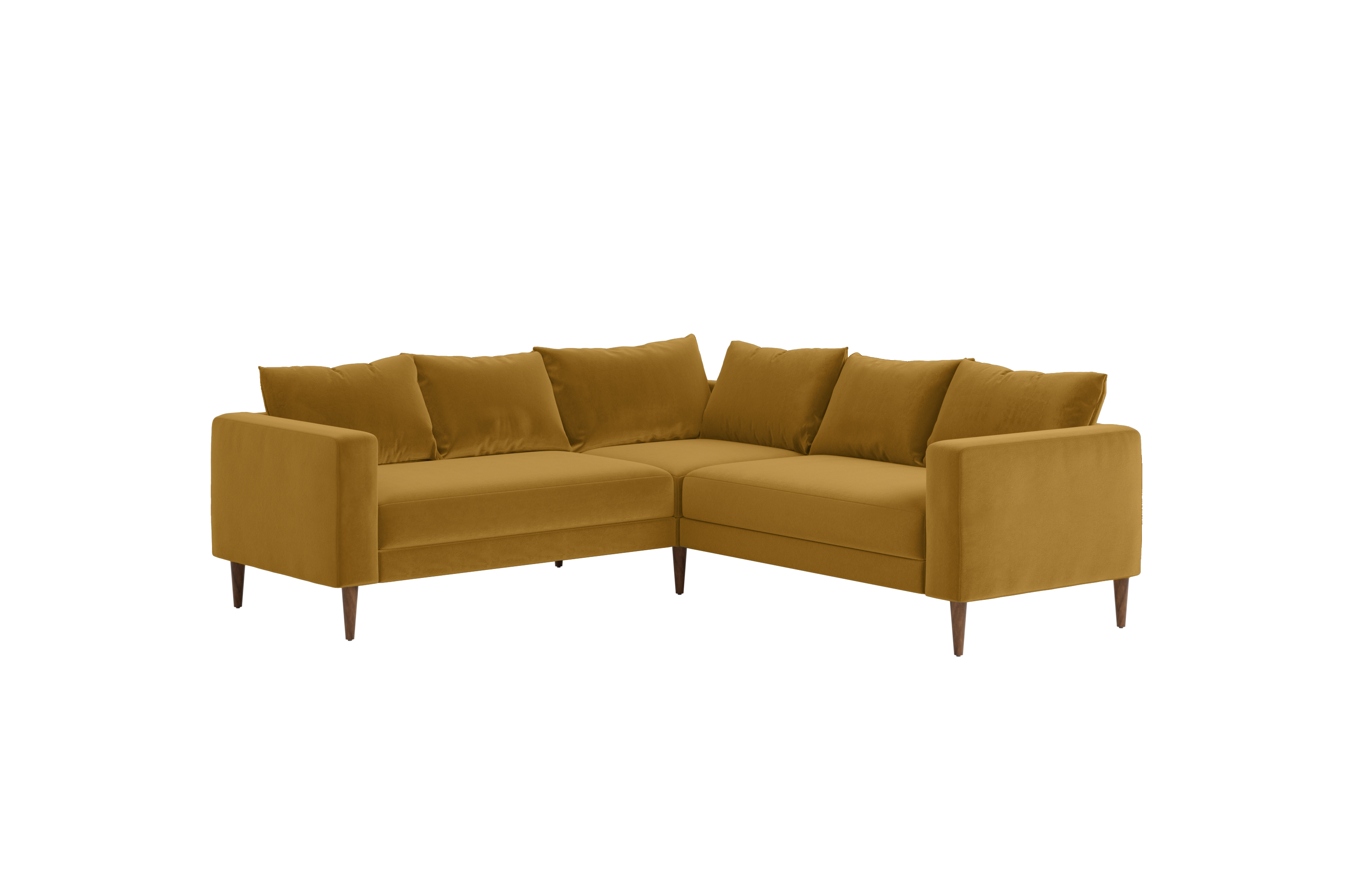 The Essential Corner Sectional (5 Seat) in Recycled Velvet