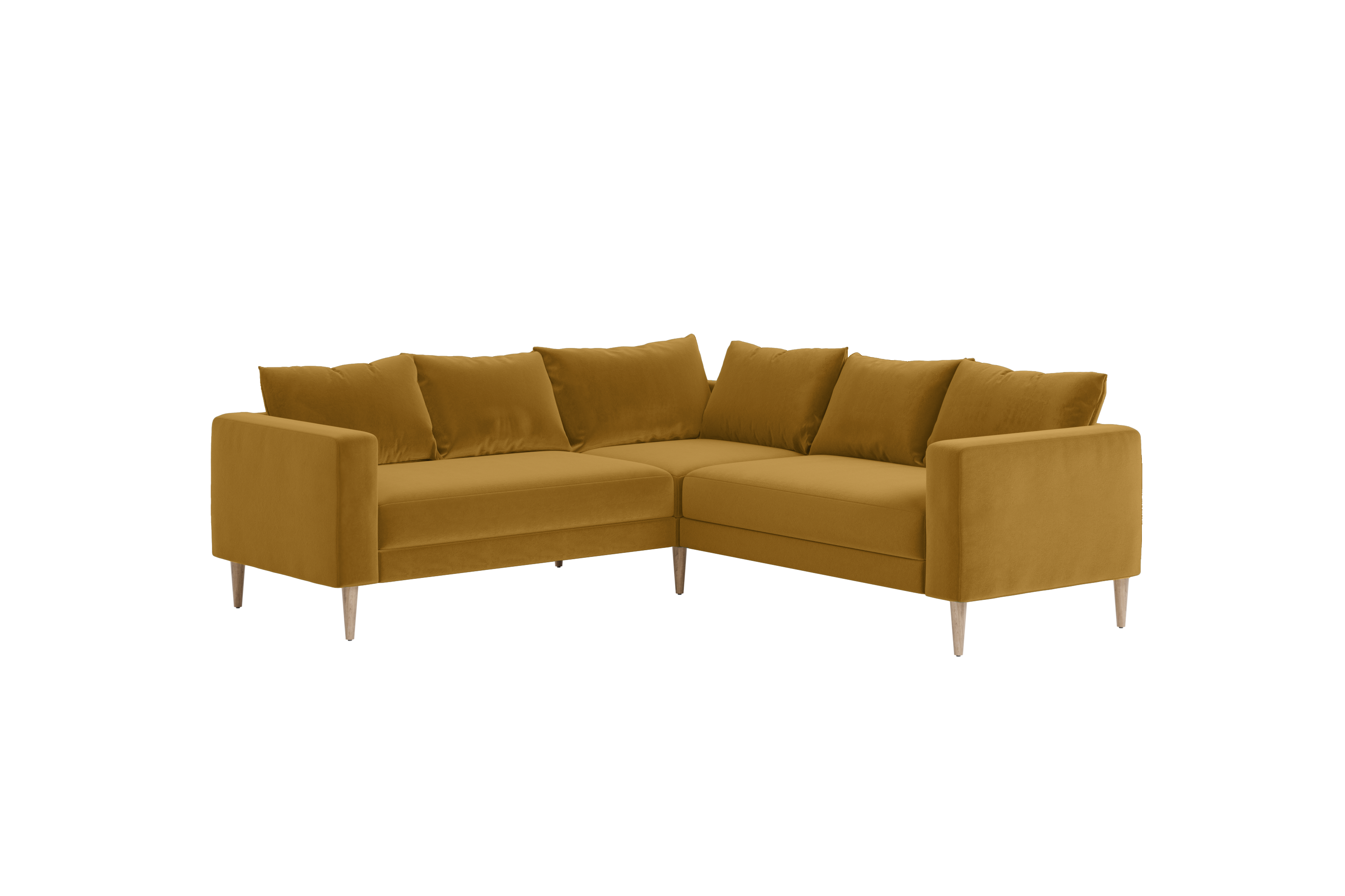 The Essential Corner Sectional (5 Seat) in Recycled Velvet