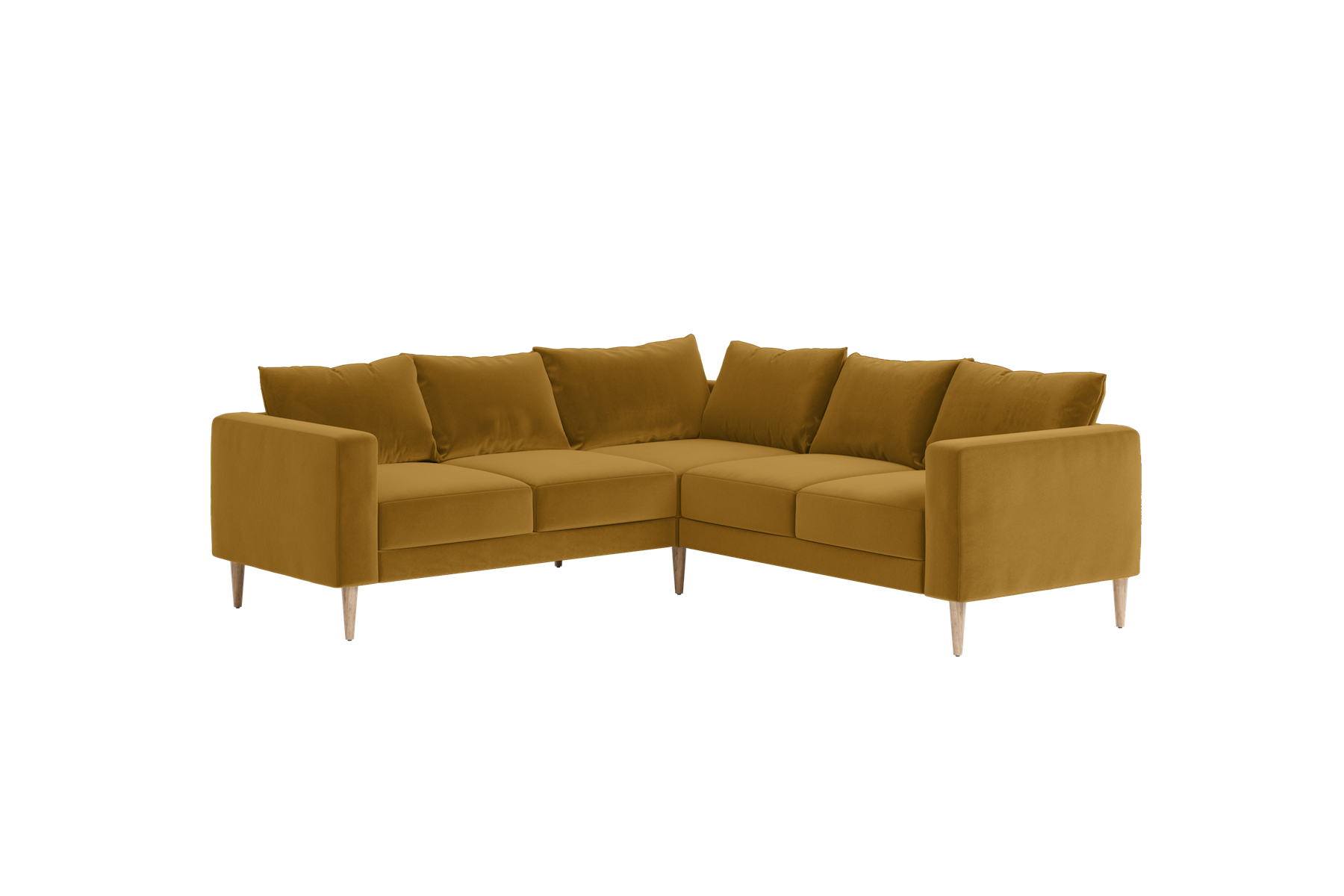 The Essential Corner Sectional (5 Seat) in Recycled Velvet