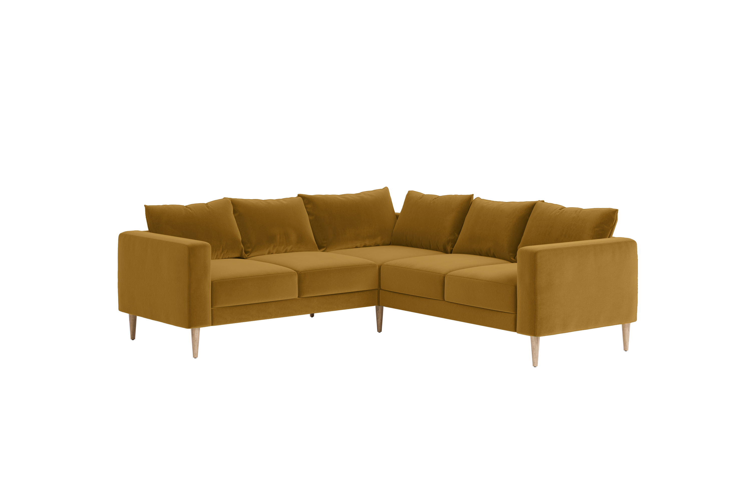 The Essential Corner Sectional (5 Seat) in Recycled Velvet