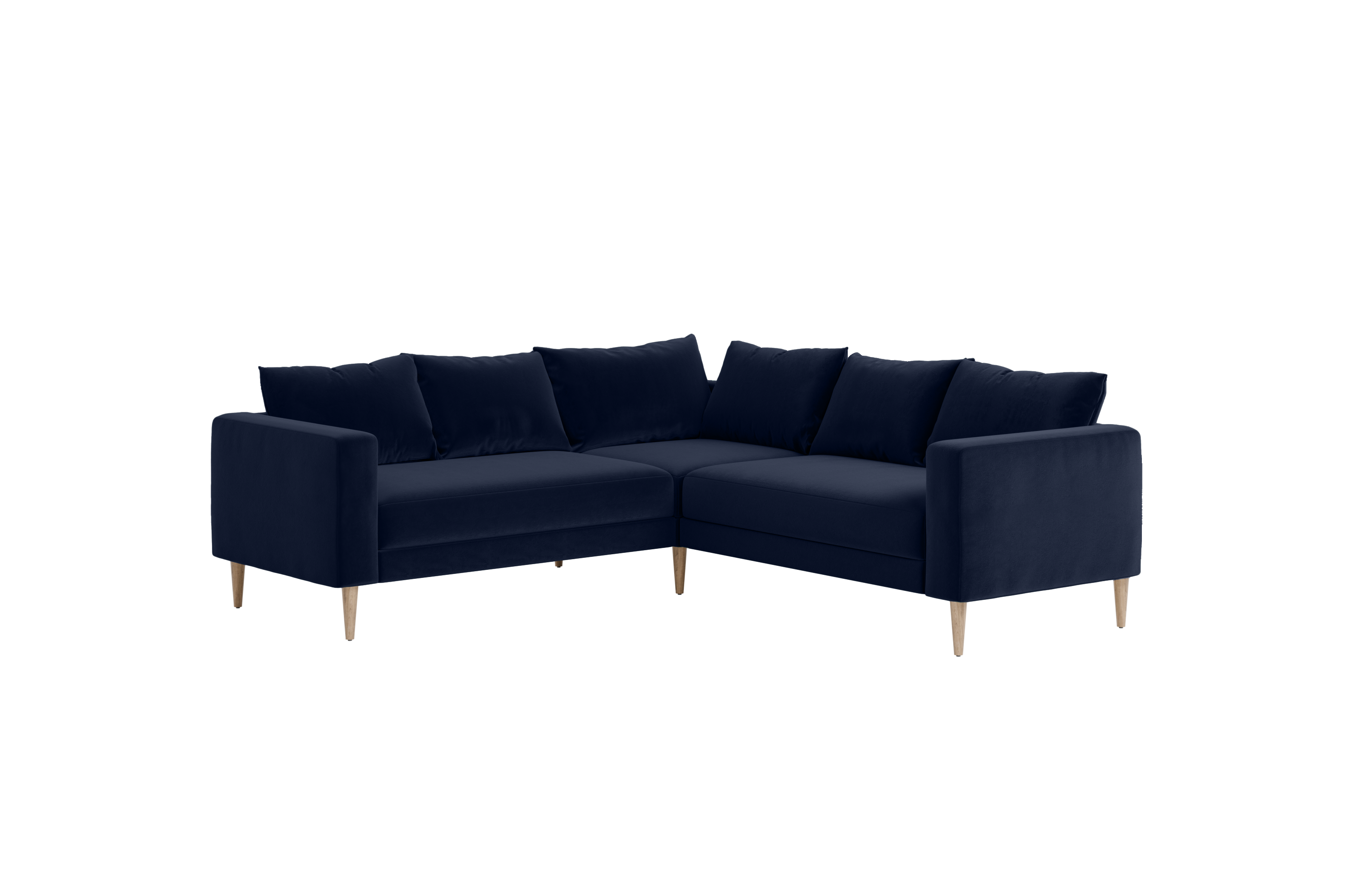 The Essential Corner Sectional (5 Seat) in Recycled Velvet