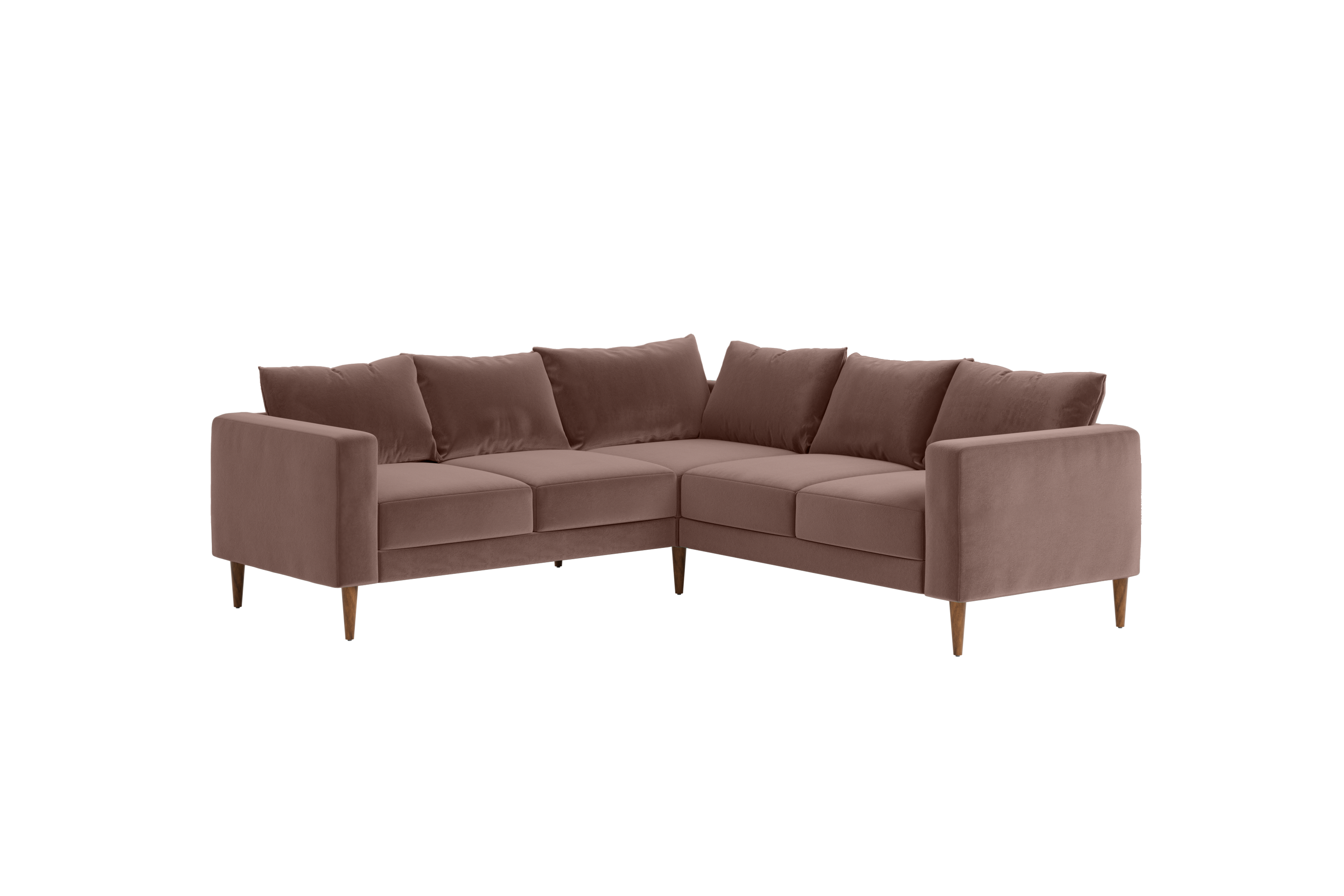 The Essential Corner Sectional (5 Seat) in Recycled Velvet
