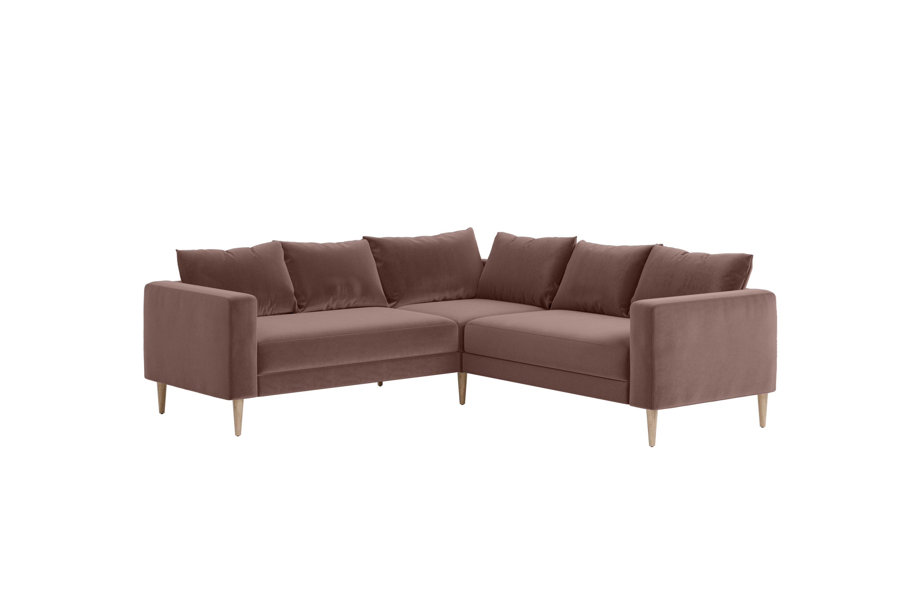 The Essential Corner Sectional (5 Seat) in Recycled Velvet