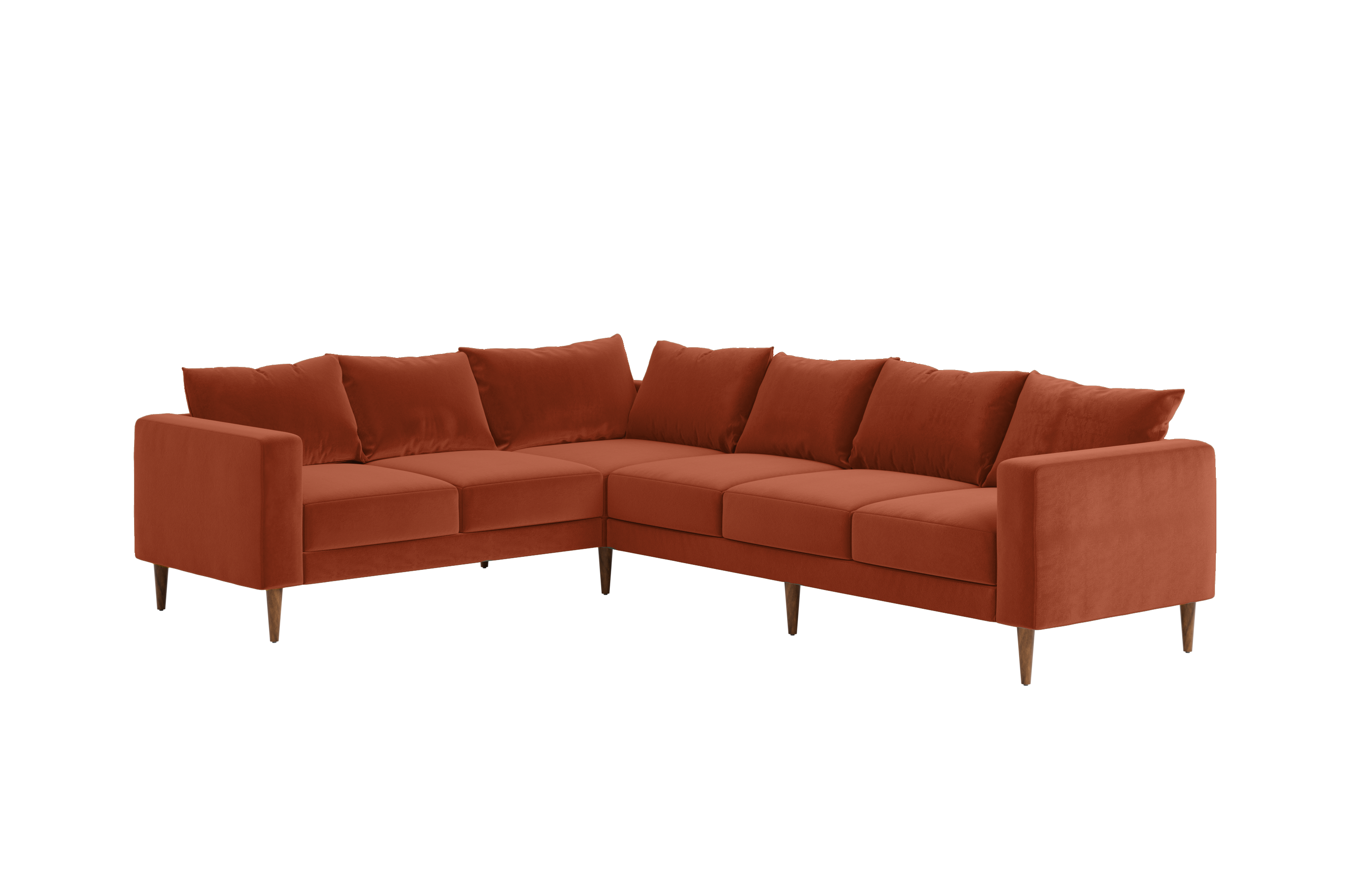 The Essential Corner Sectional (6 Seat) in Recycled Velvet