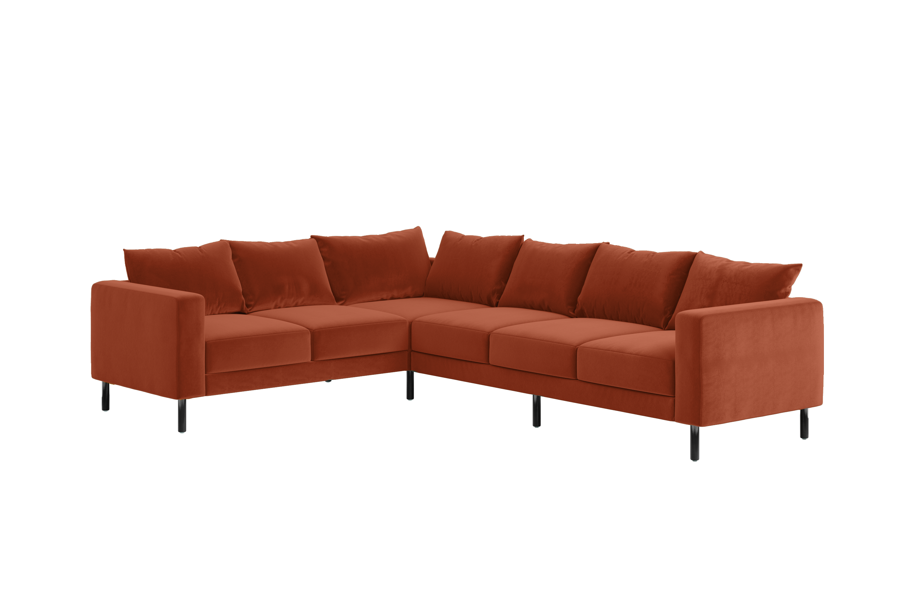 The Essential Corner Sectional (6 Seat) in Recycled Velvet