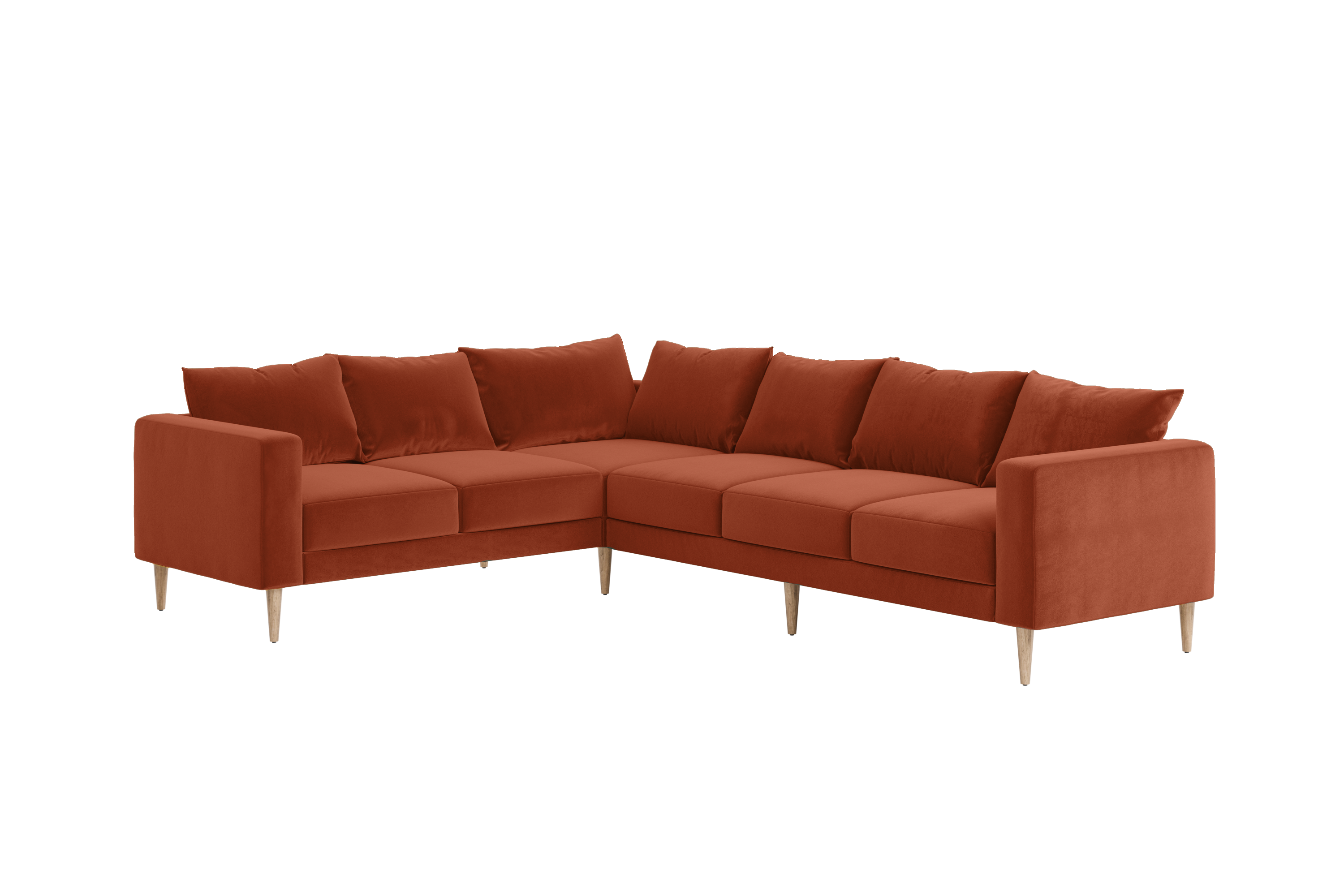 The Essential Corner Sectional (6 Seat) in Recycled Velvet