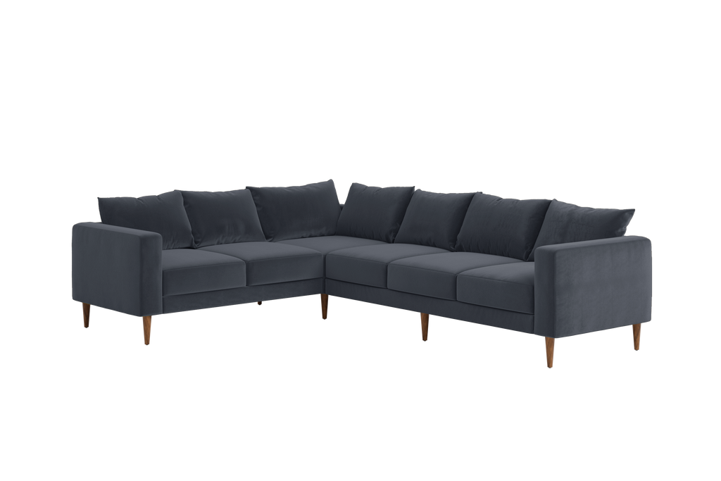 The Essential Corner Sectional (6 Seat) in Recycled Velvet