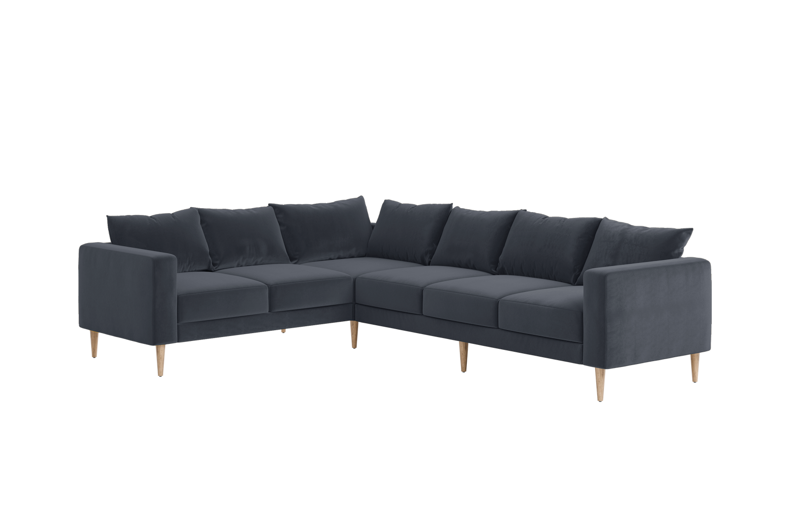 The Essential Corner Sectional (6 Seat) in Recycled Velvet