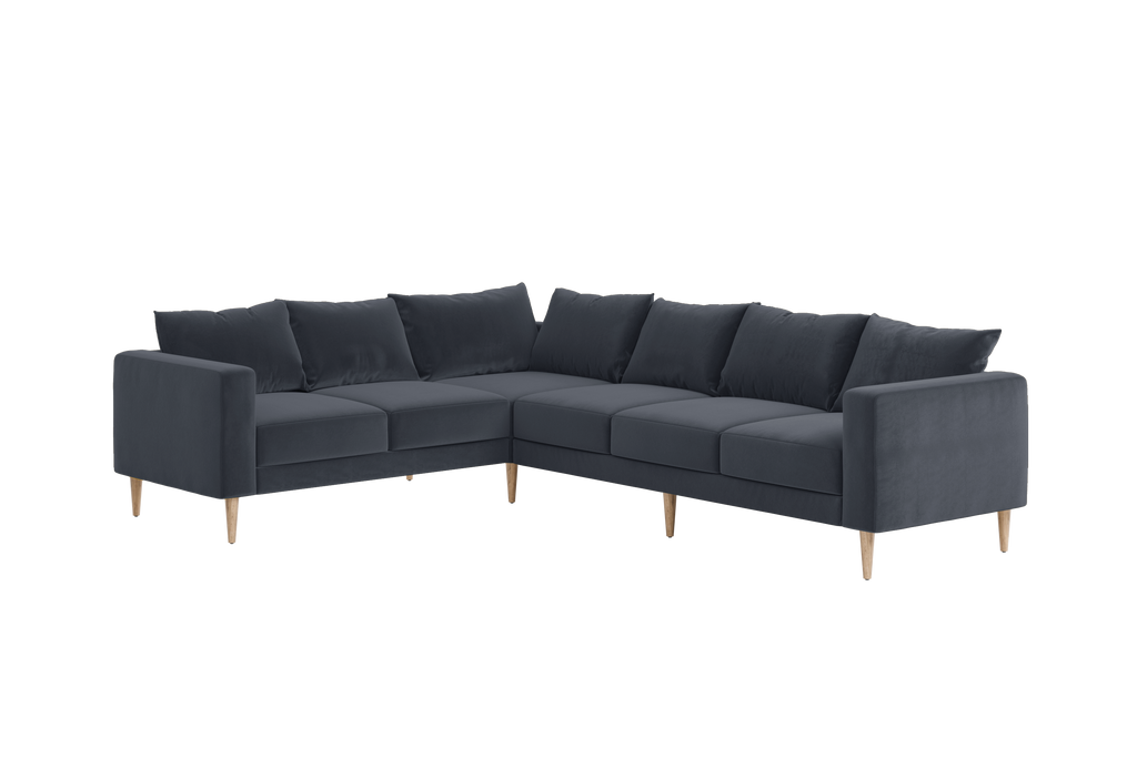 The Essential Corner Sectional (6 Seat) in Recycled Velvet