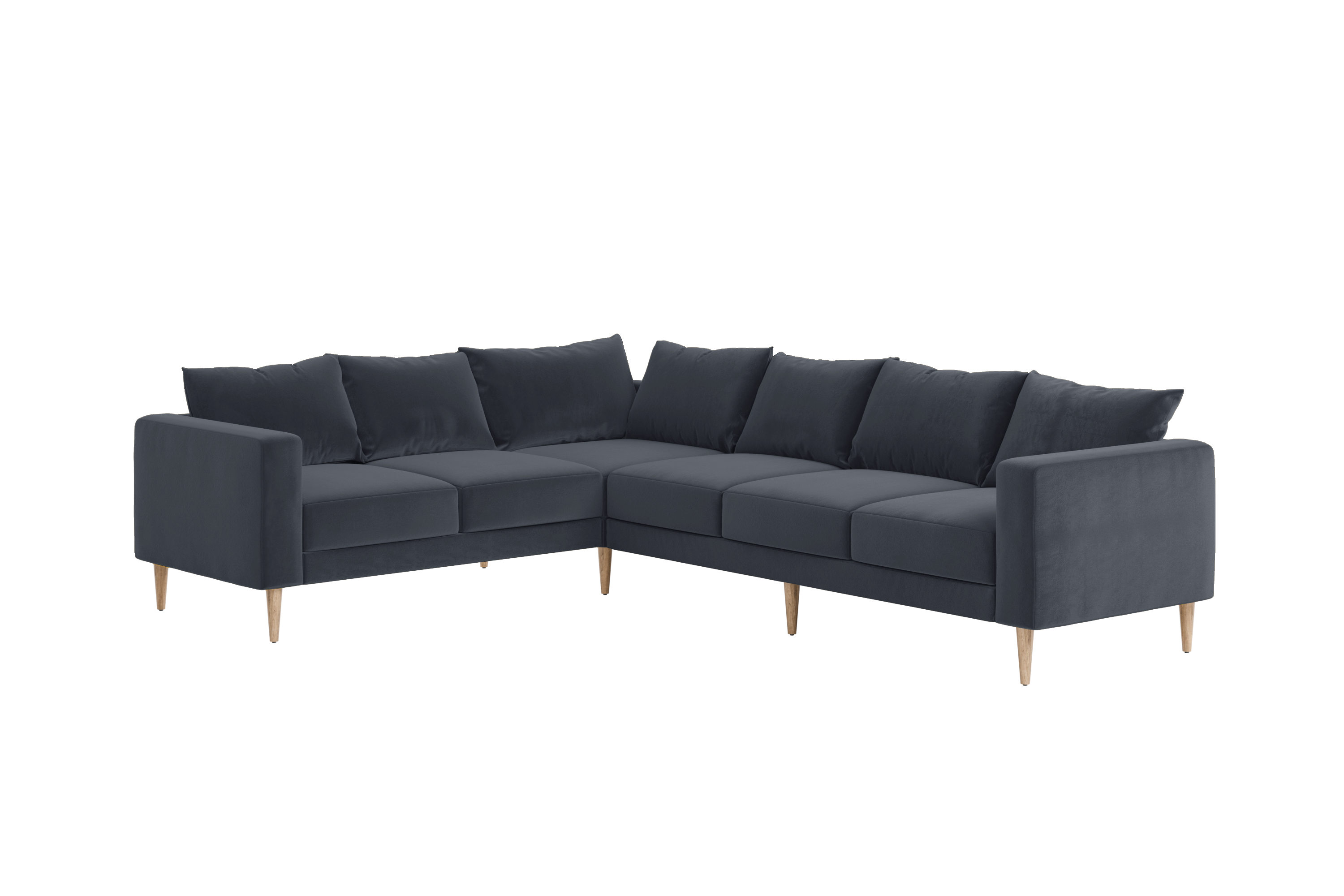 The Essential Corner Sectional (6 Seat) in Recycled Velvet