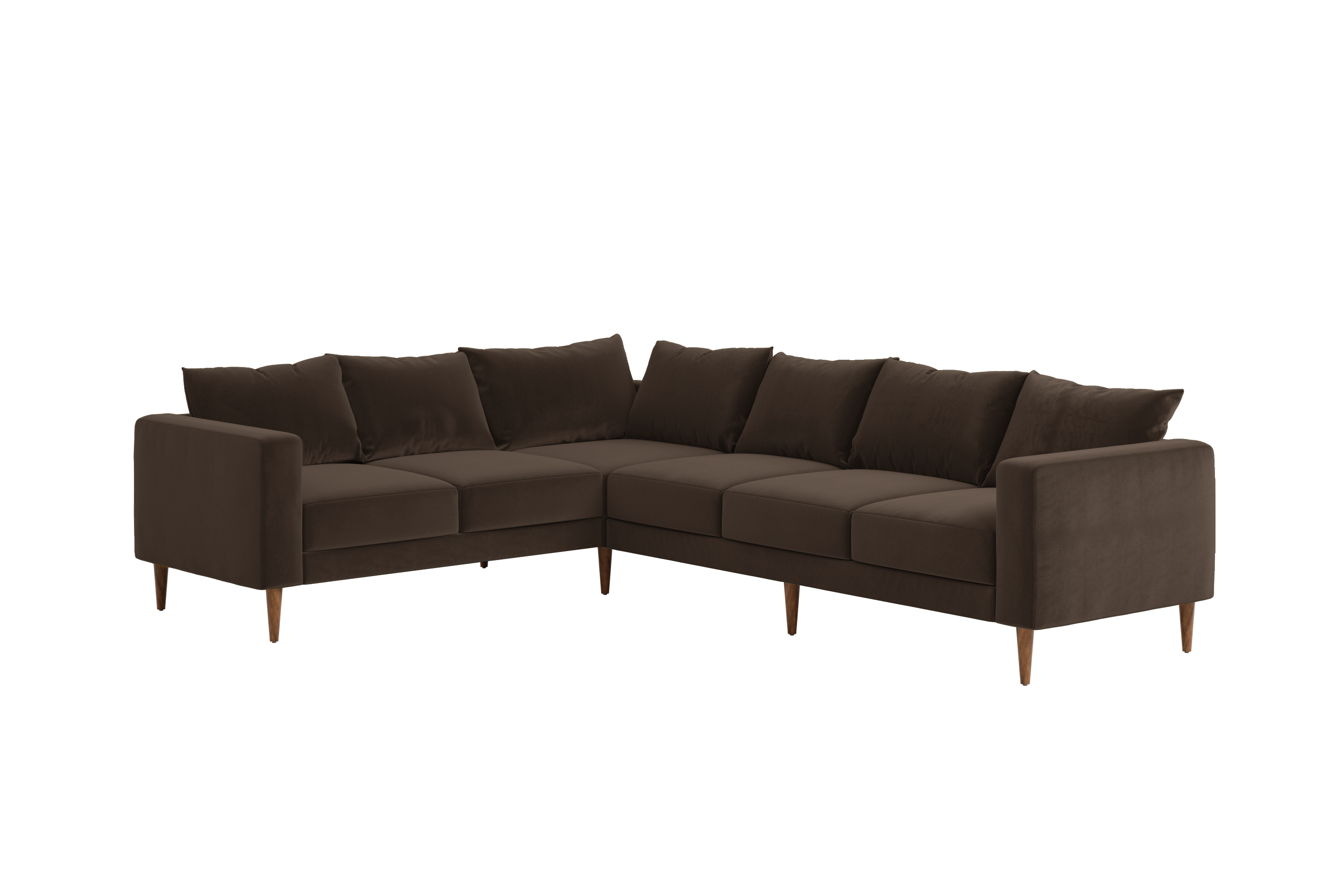 The Essential Corner Sectional (6 Seat) in Recycled Velvet