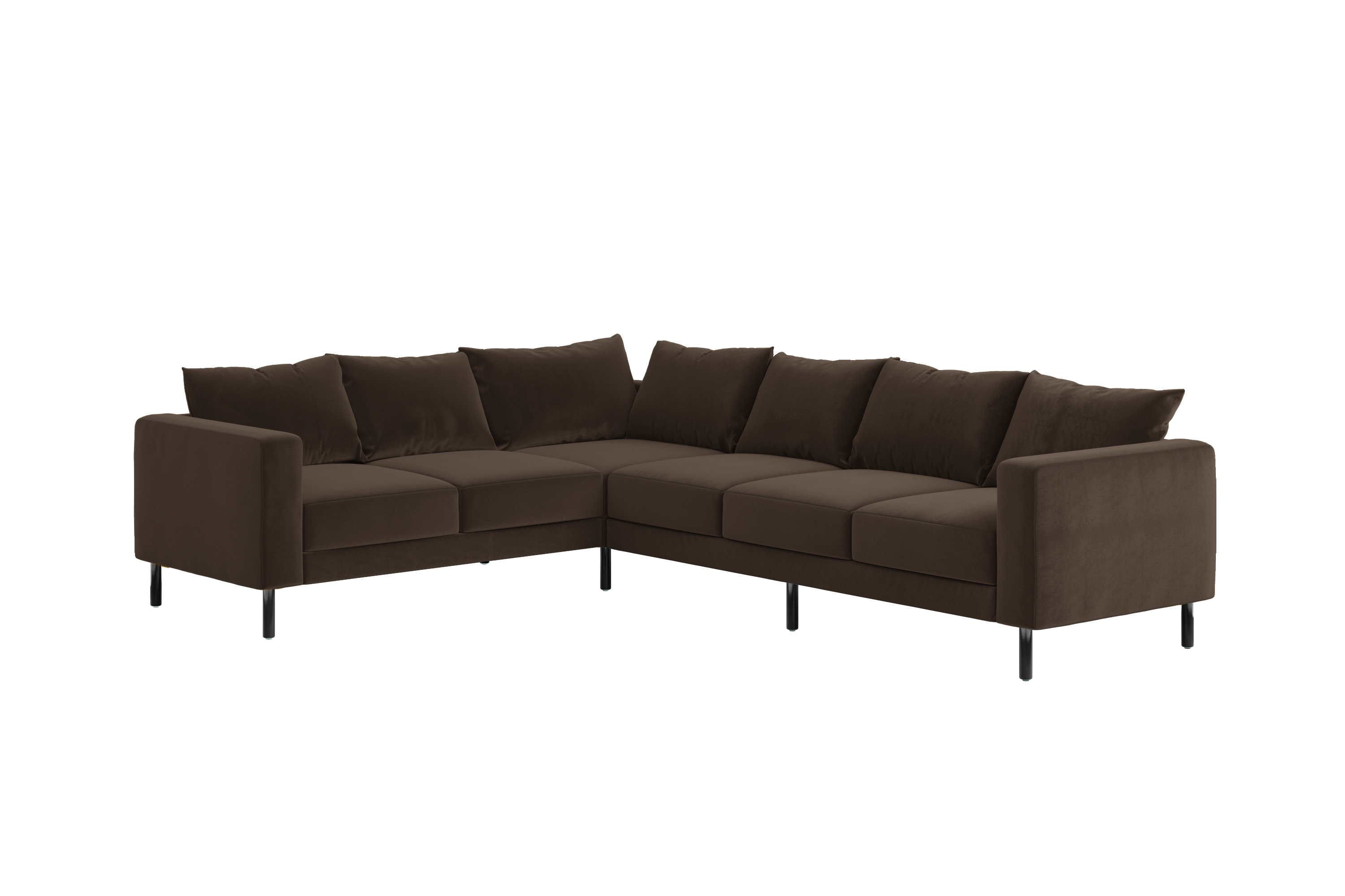 The Essential Corner Sectional (6 Seat) in Recycled Velvet