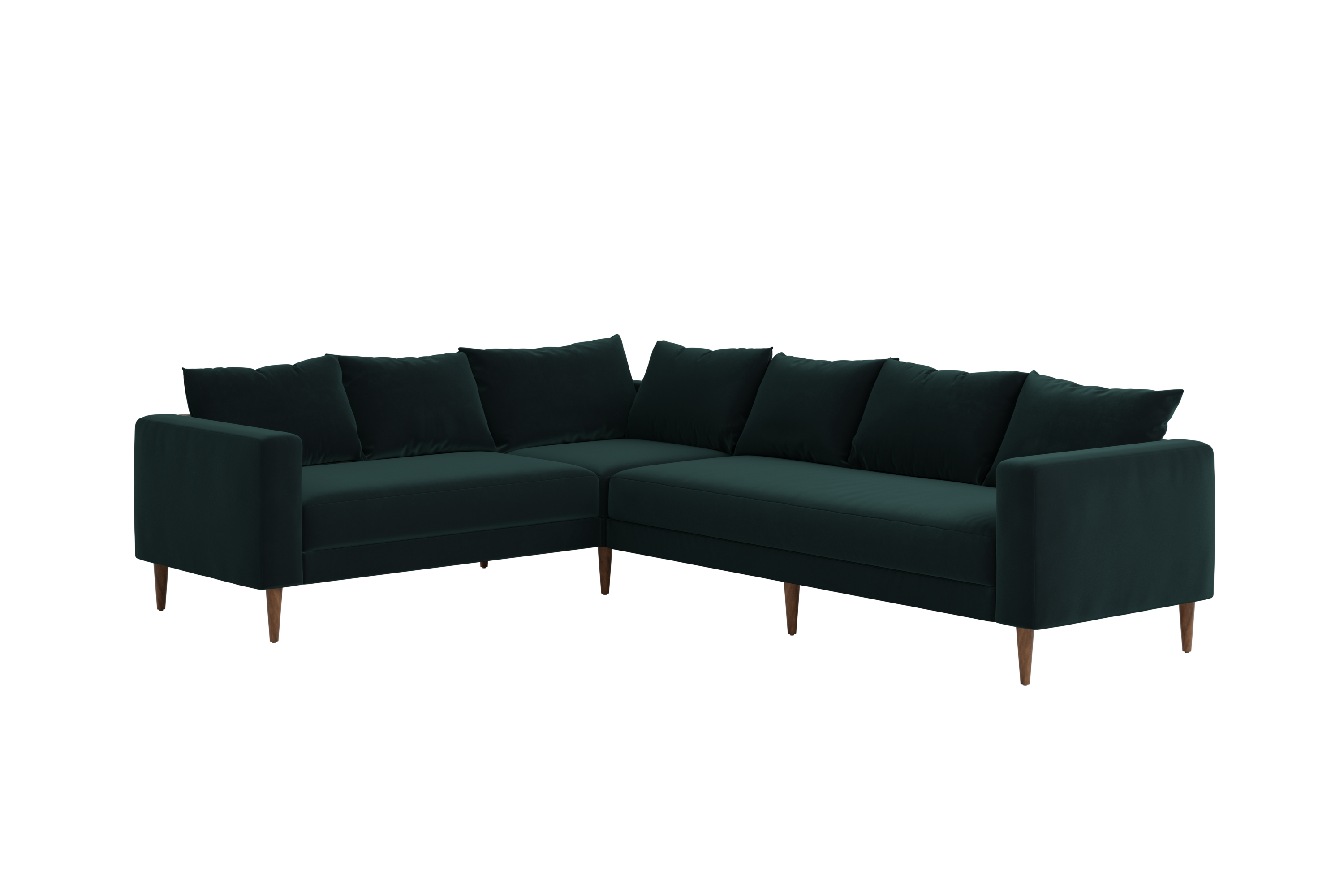 The Essential Corner Sectional (6 Seat) in Recycled Velvet