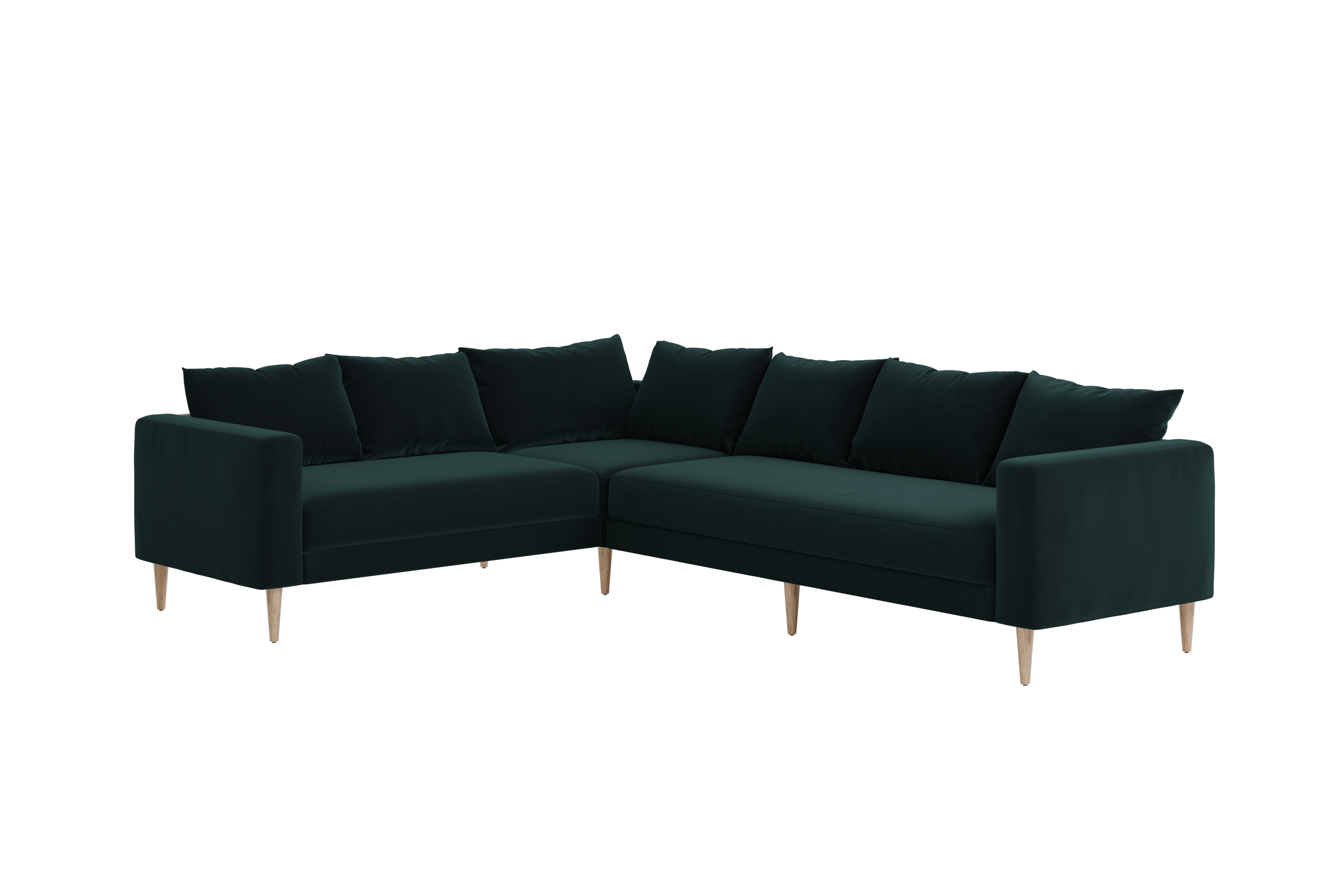 The Essential Corner Sectional (6 Seat) in Recycled Velvet