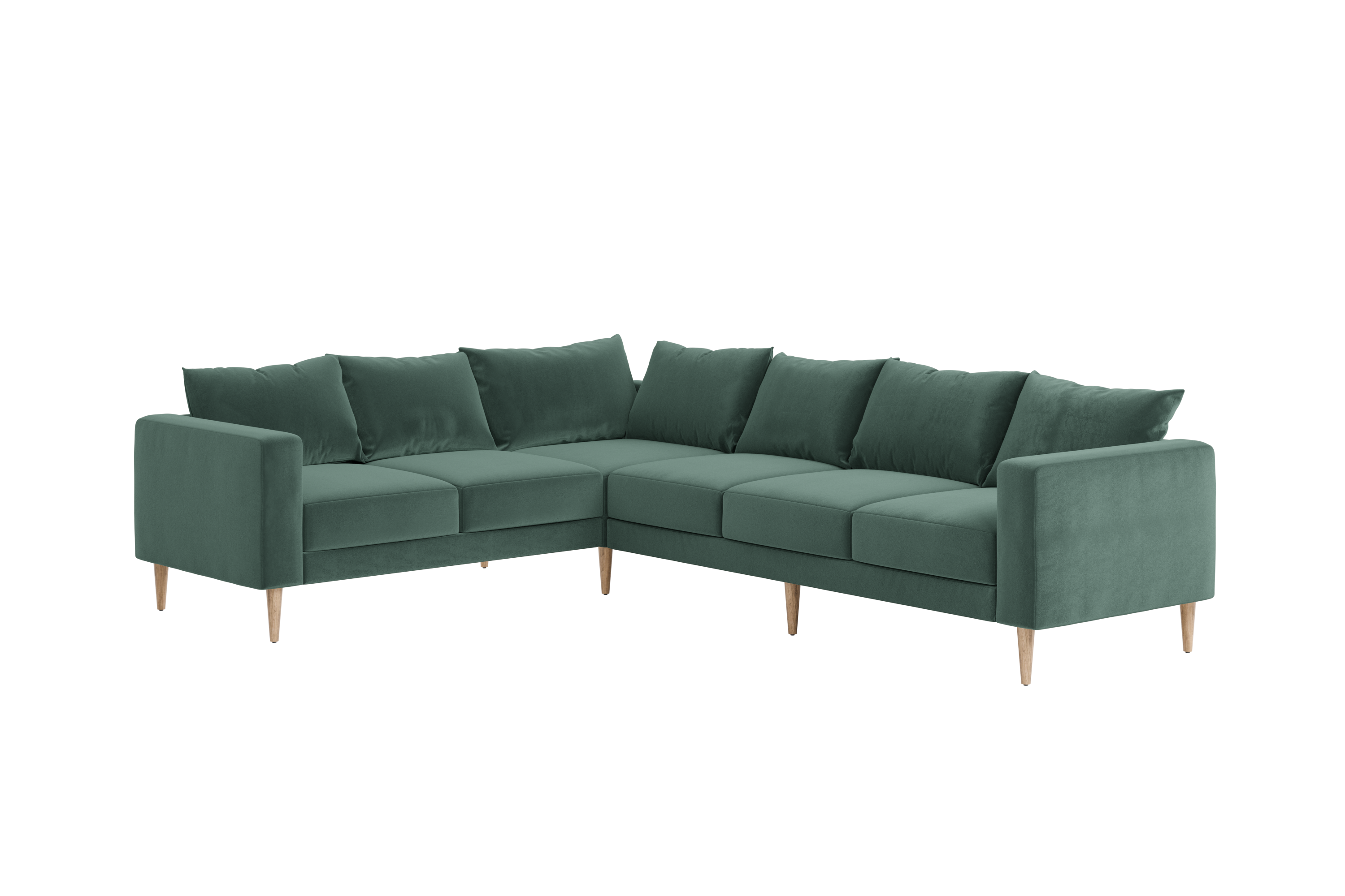 The Essential Corner Sectional (6 Seat) in Recycled Velvet