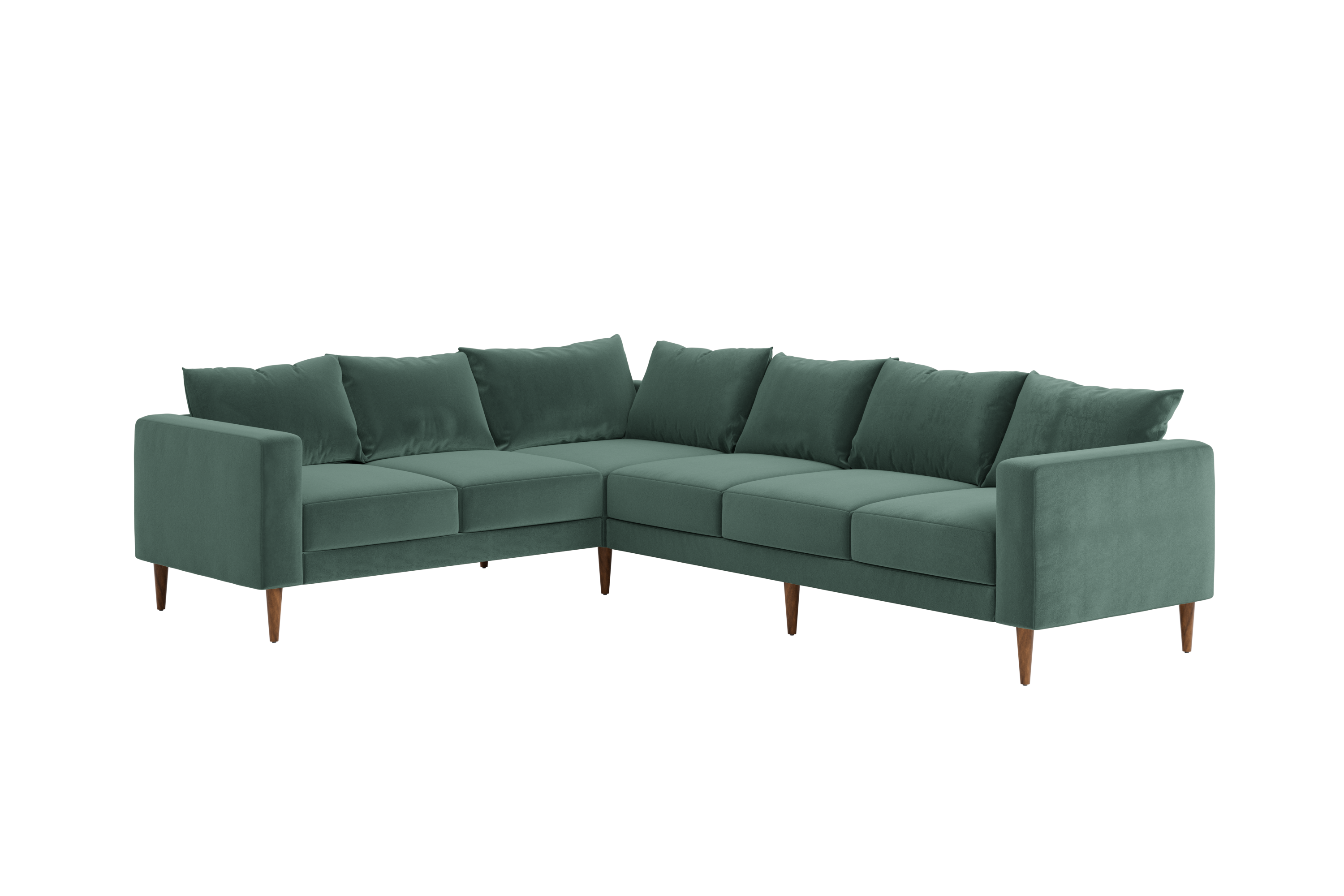 The Essential Corner Sectional (6 Seat) in Recycled Velvet