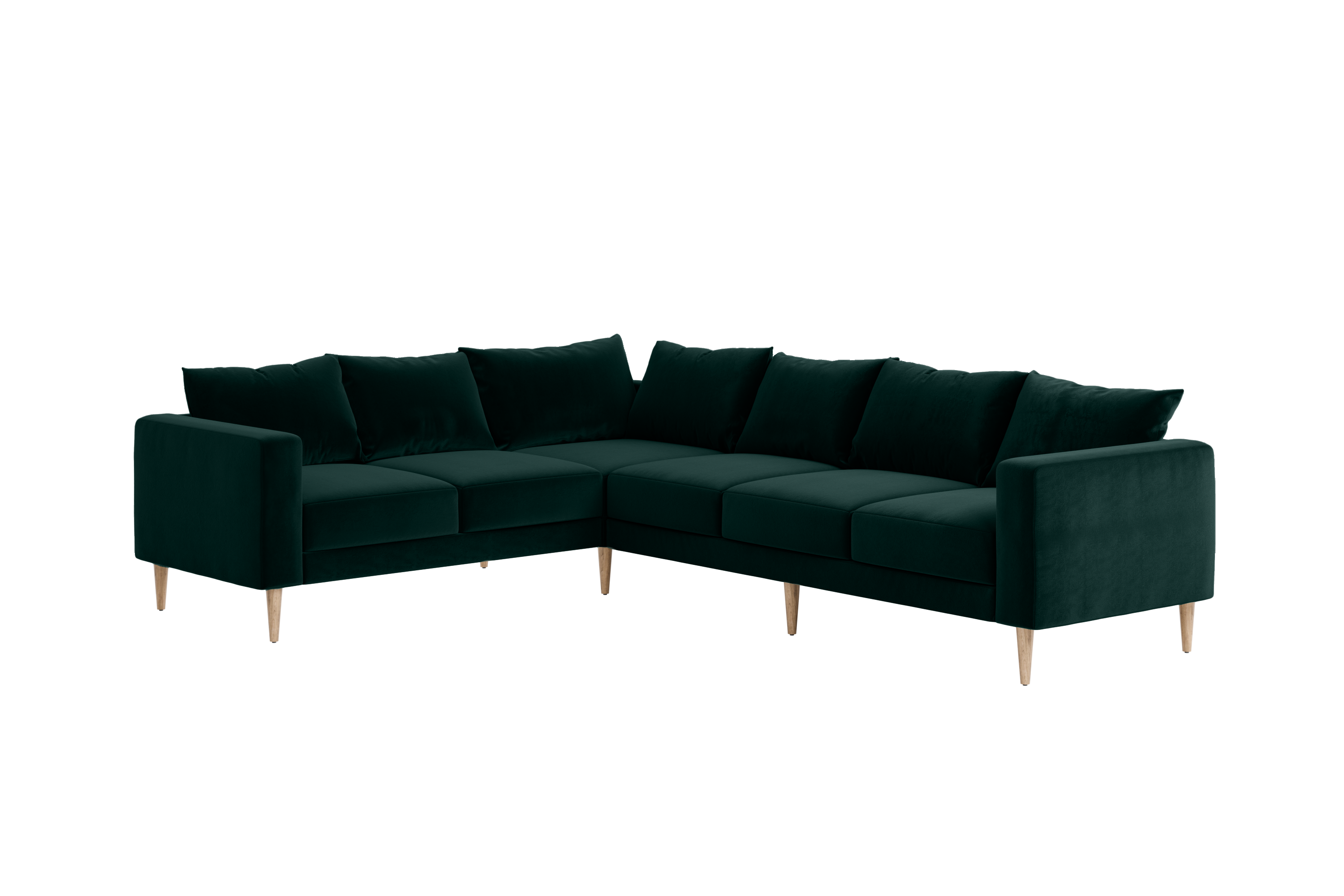 The Essential Corner Sectional (6 Seat) in Recycled Velvet