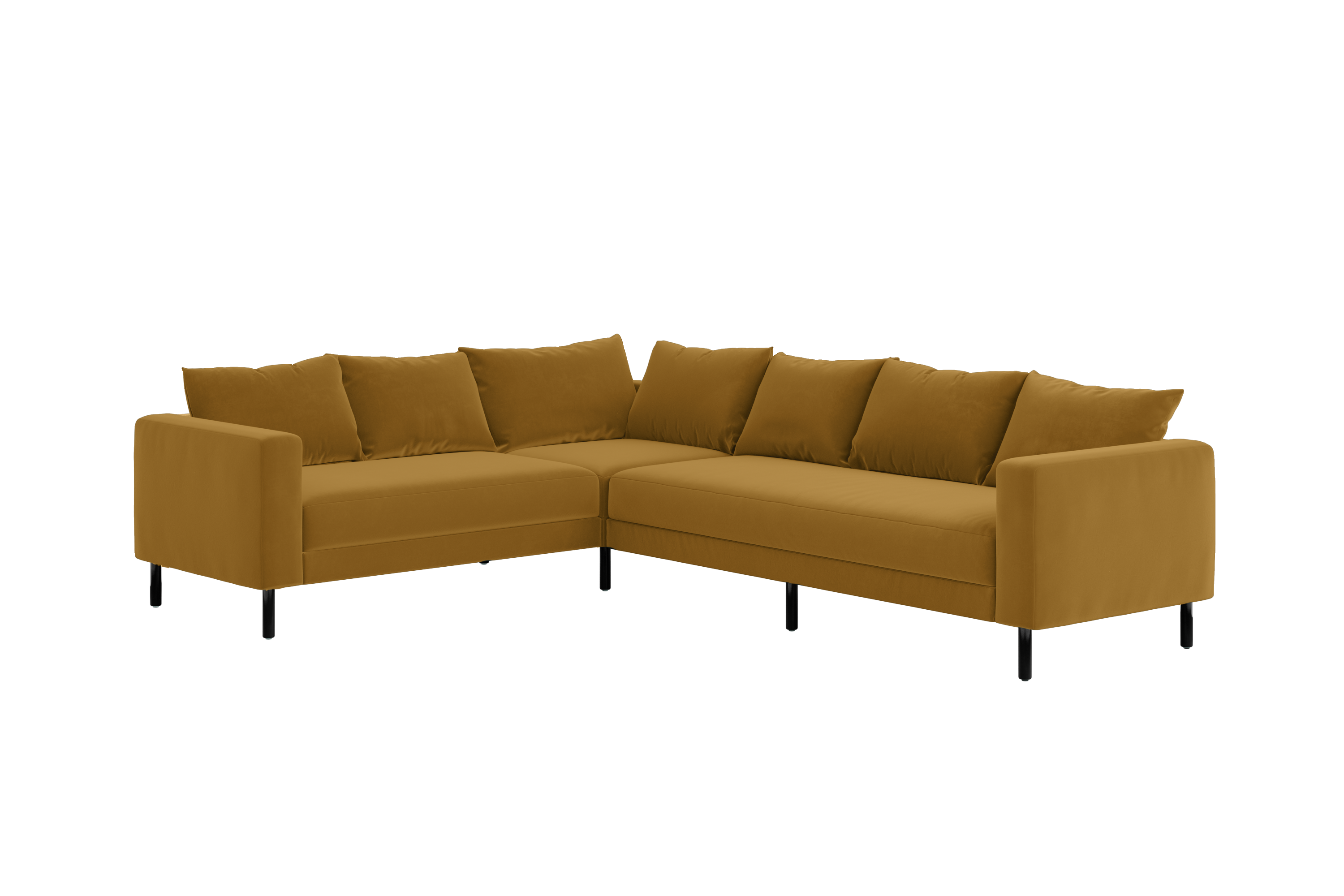 The Essential Corner Sectional (6 Seat) in Recycled Velvet
