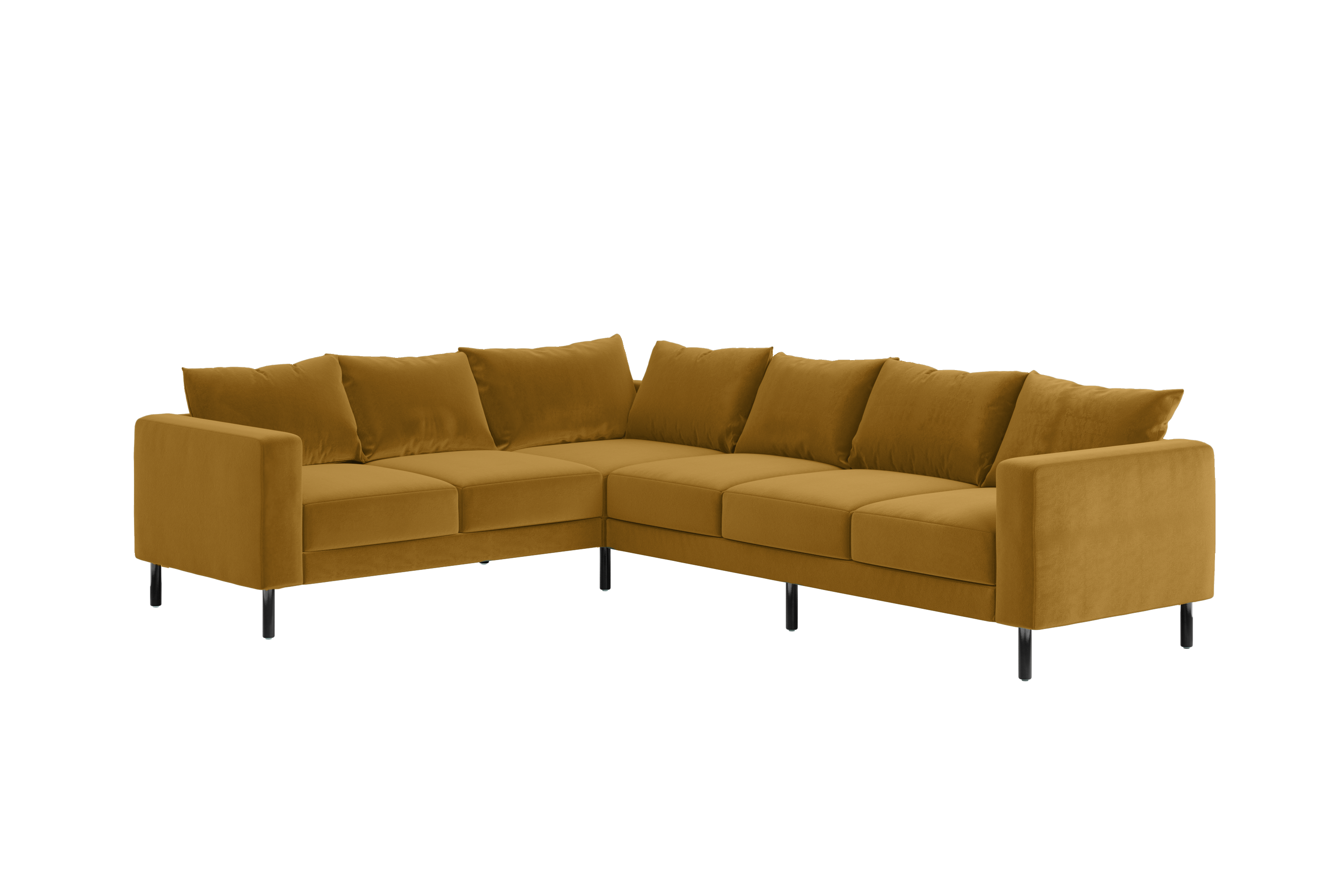 The Essential Corner Sectional (6 Seat) in Recycled Velvet