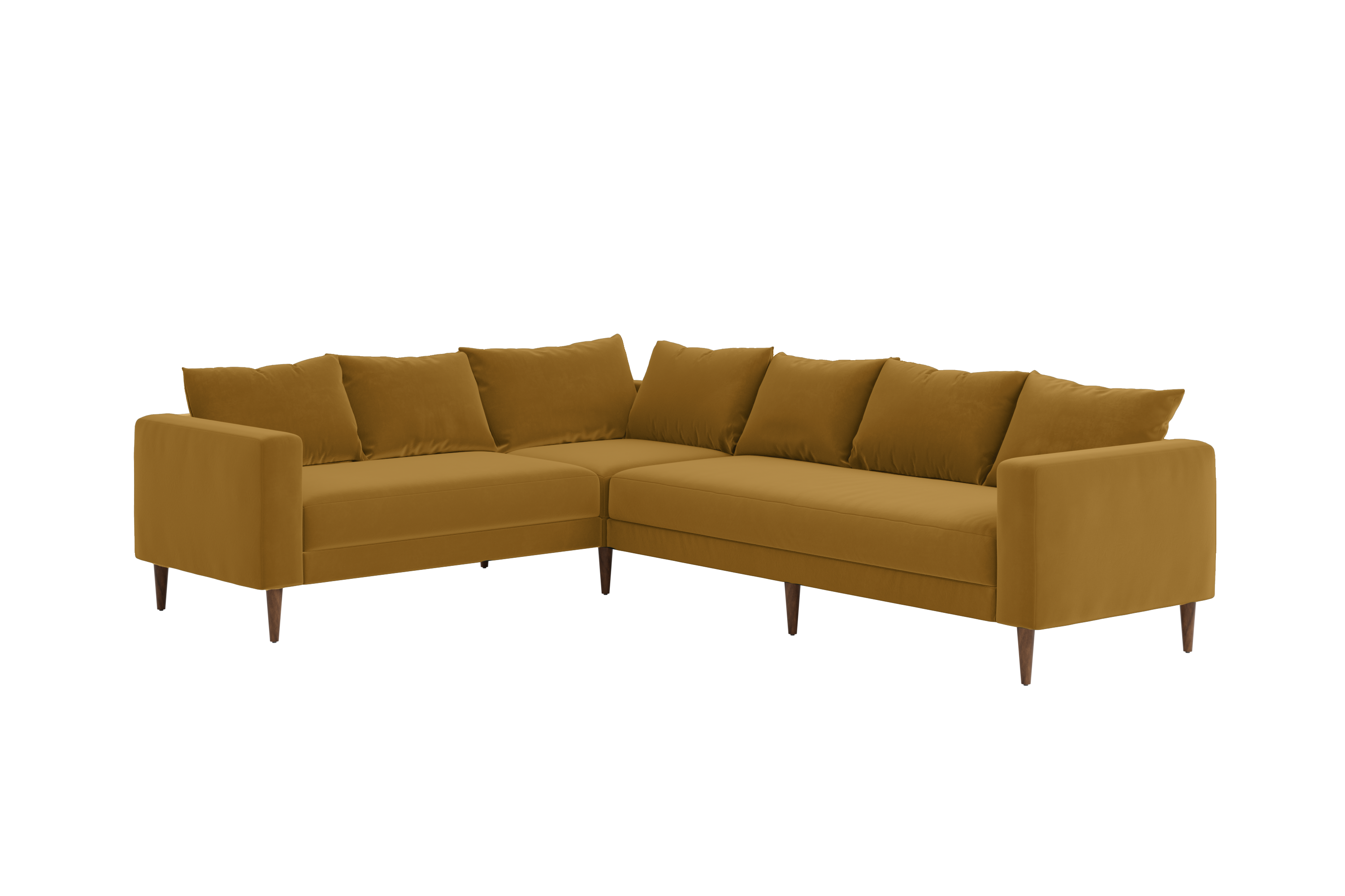 The Essential Corner Sectional (6 Seat) in Recycled Velvet