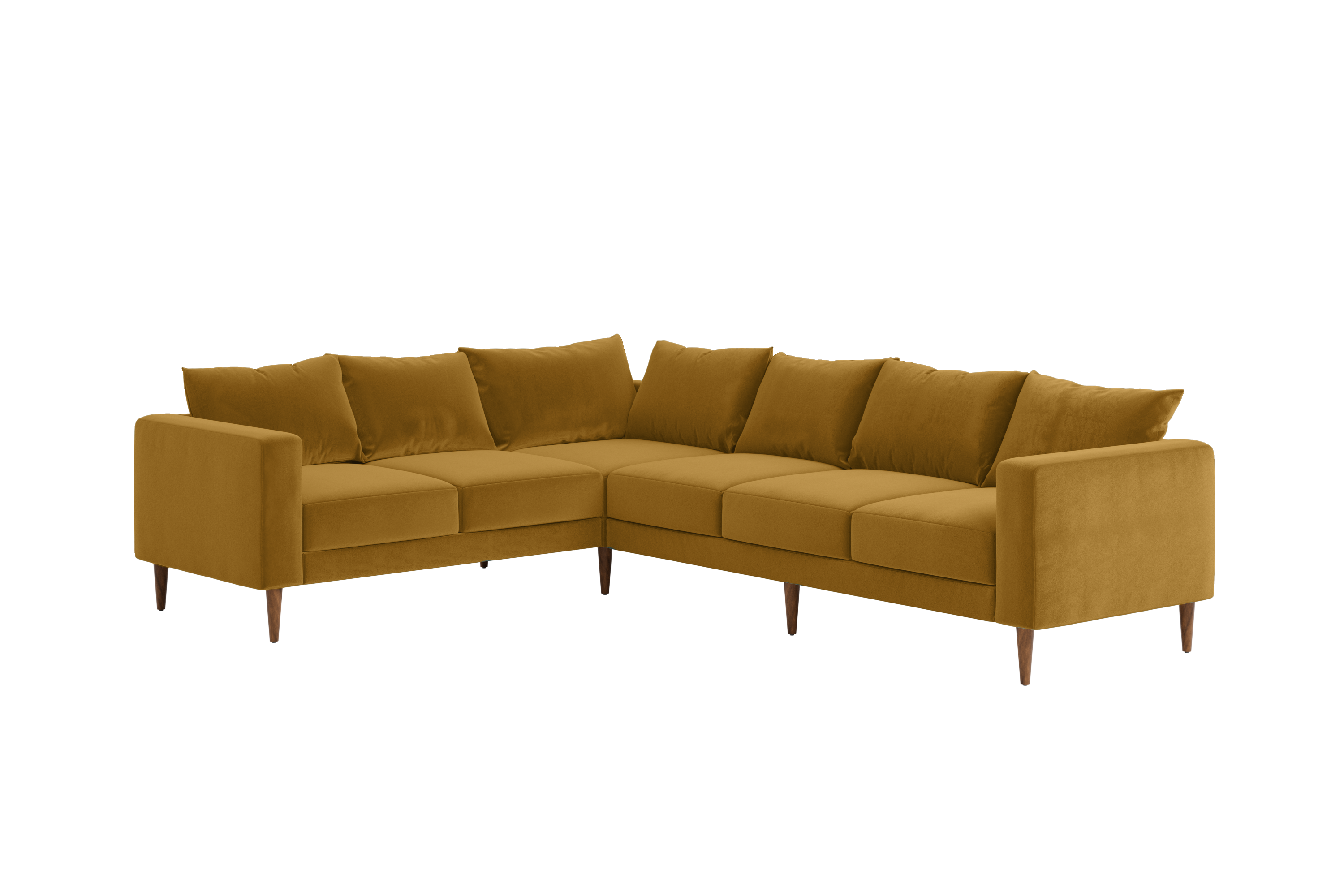 The Essential Corner Sectional (6 Seat) in Recycled Velvet