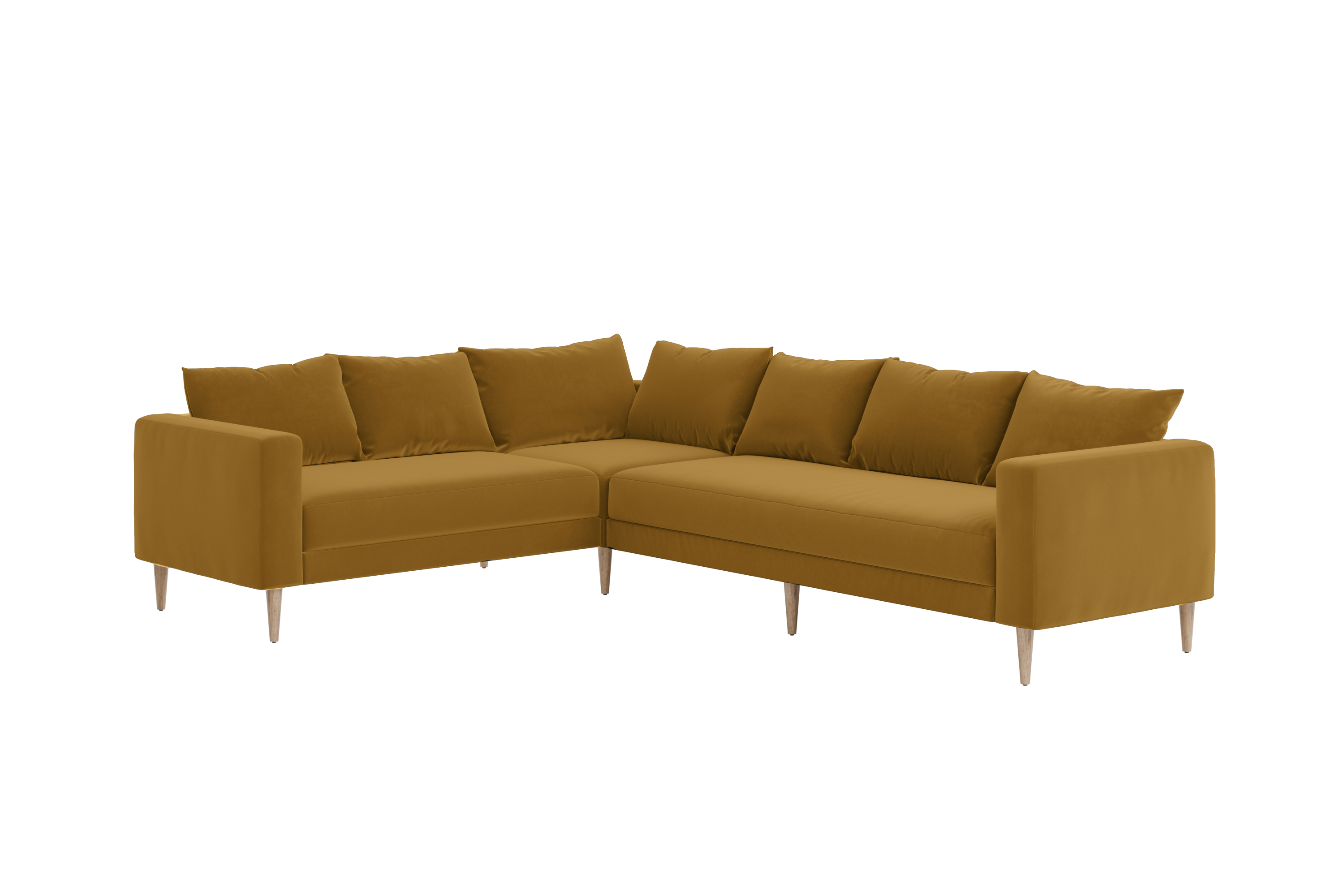 The Essential Corner Sectional (6 Seat) in Recycled Velvet