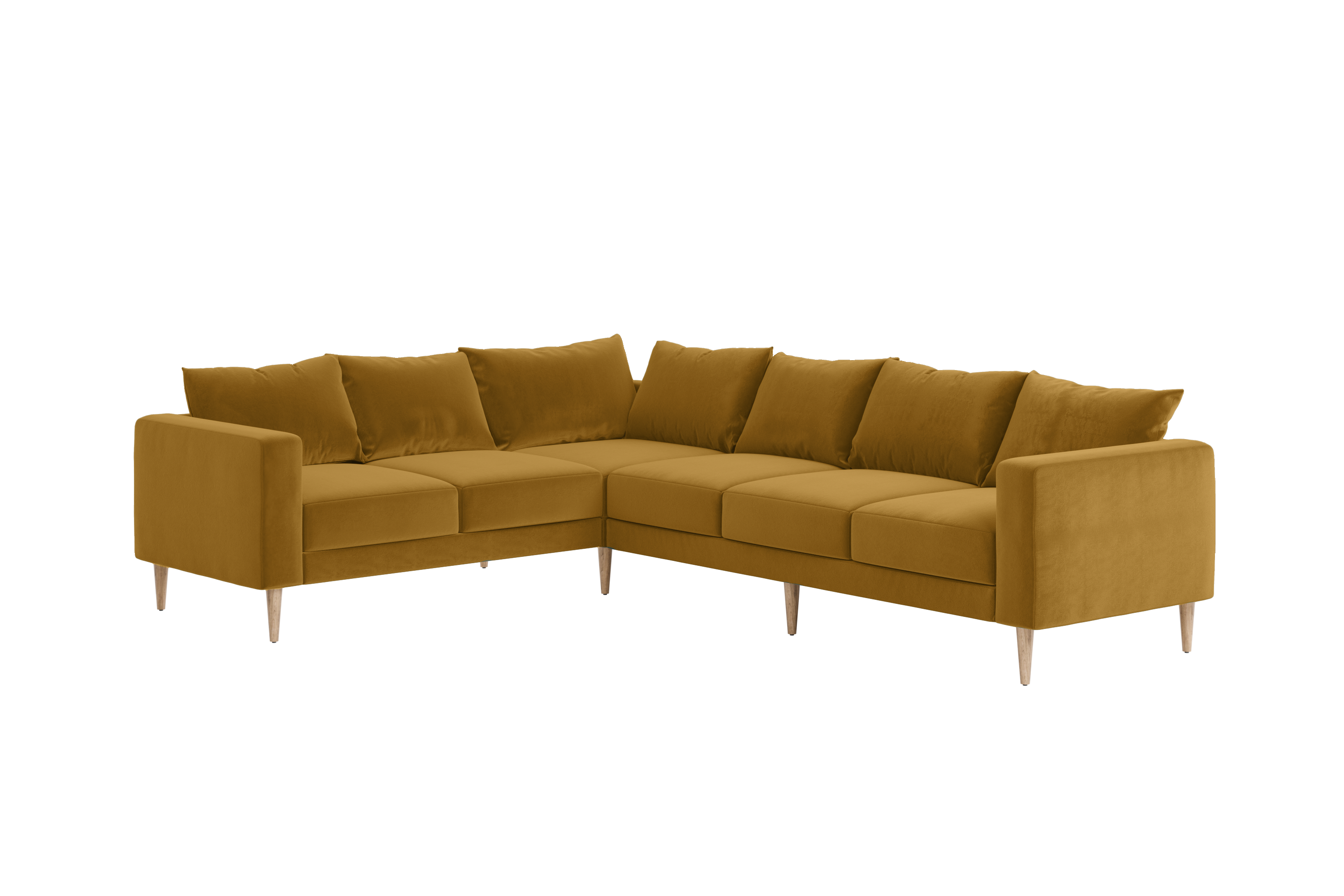 The Essential Corner Sectional (6 Seat) in Recycled Velvet