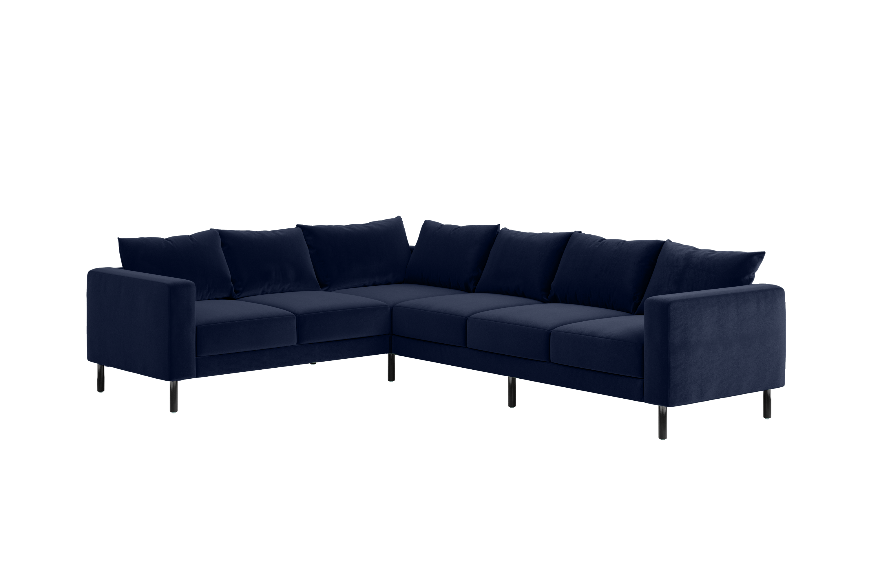 The Essential Corner Sectional (6 Seat) in Recycled Velvet
