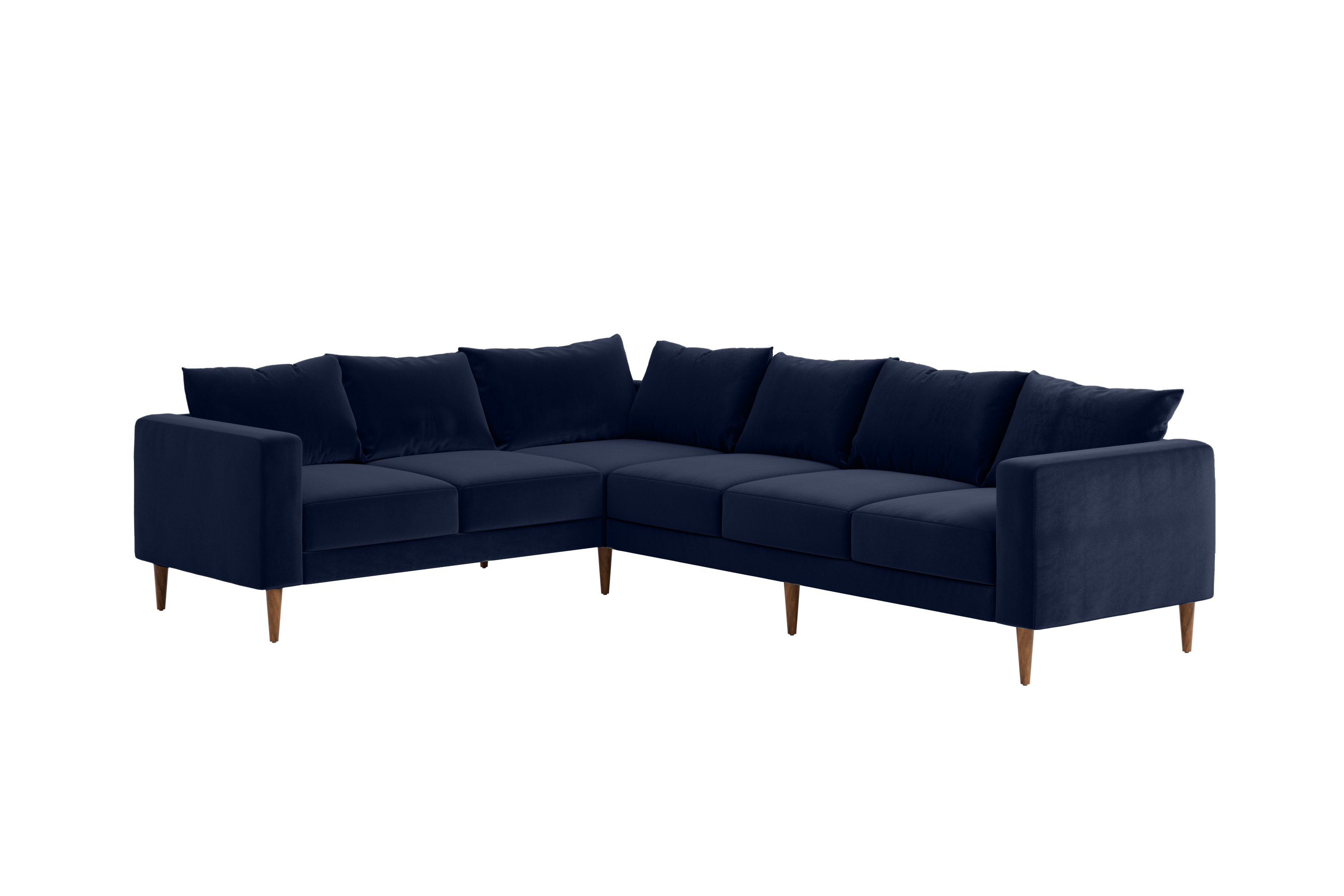 The Essential Corner Sectional (6 Seat) in Recycled Velvet