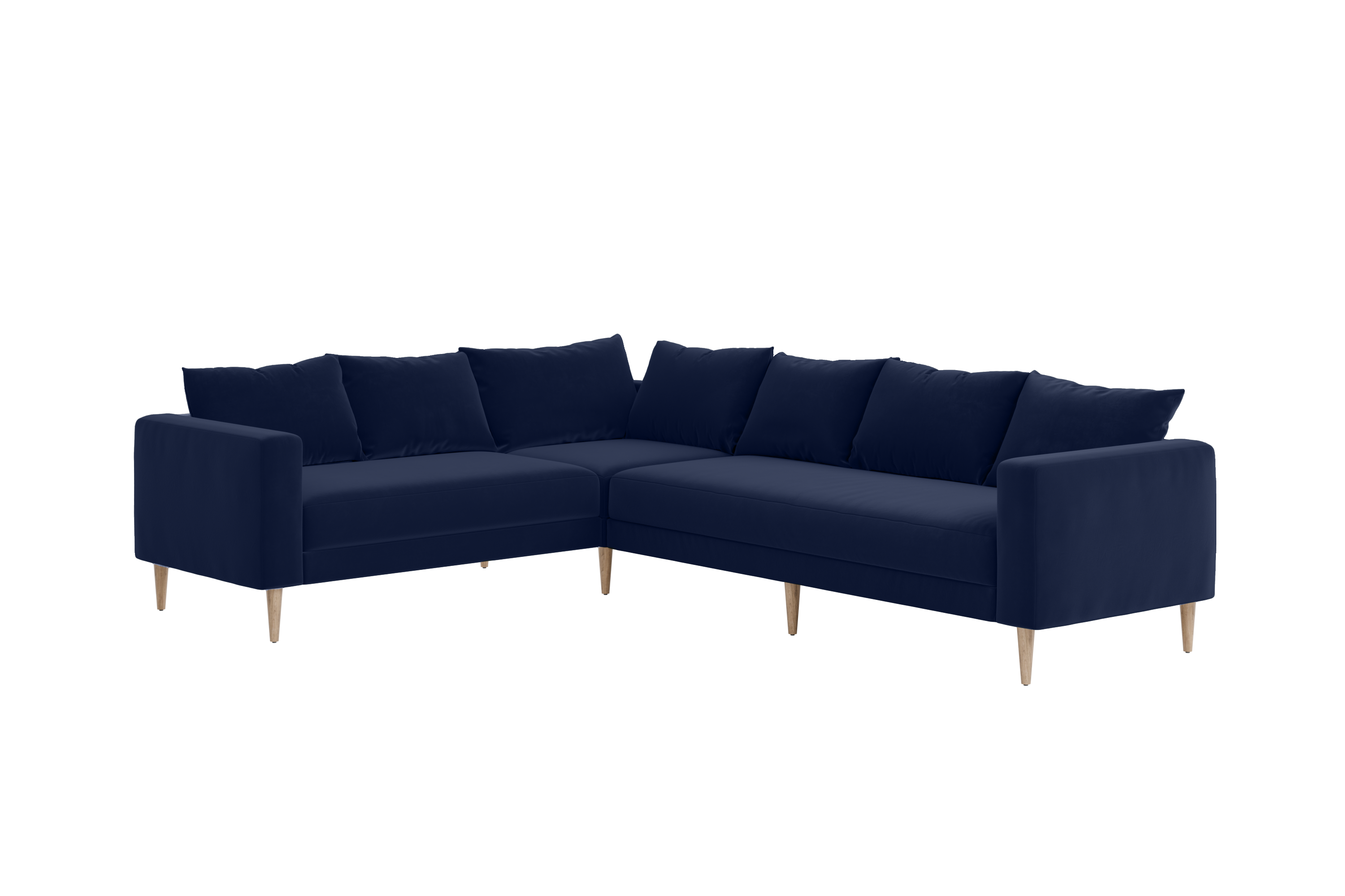 The Essential Corner Sectional (6 Seat) in Recycled Velvet