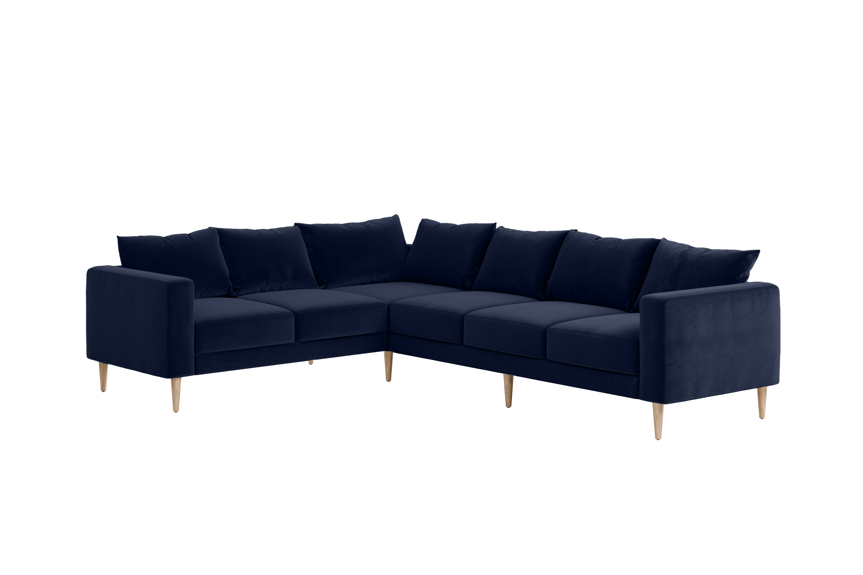 The Essential Corner Sectional (6 Seat) in Recycled Velvet