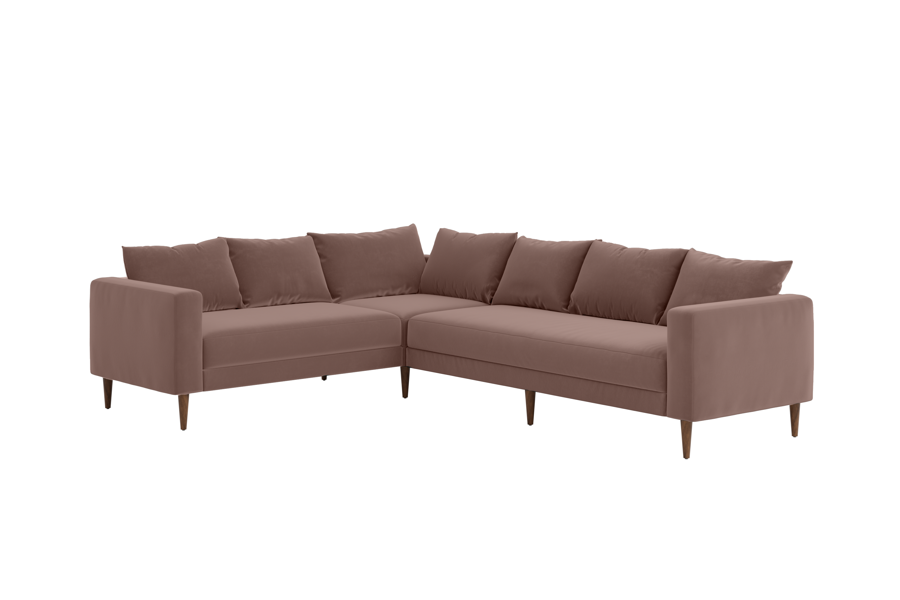 The Essential Corner Sectional (6 Seat) in Recycled Velvet