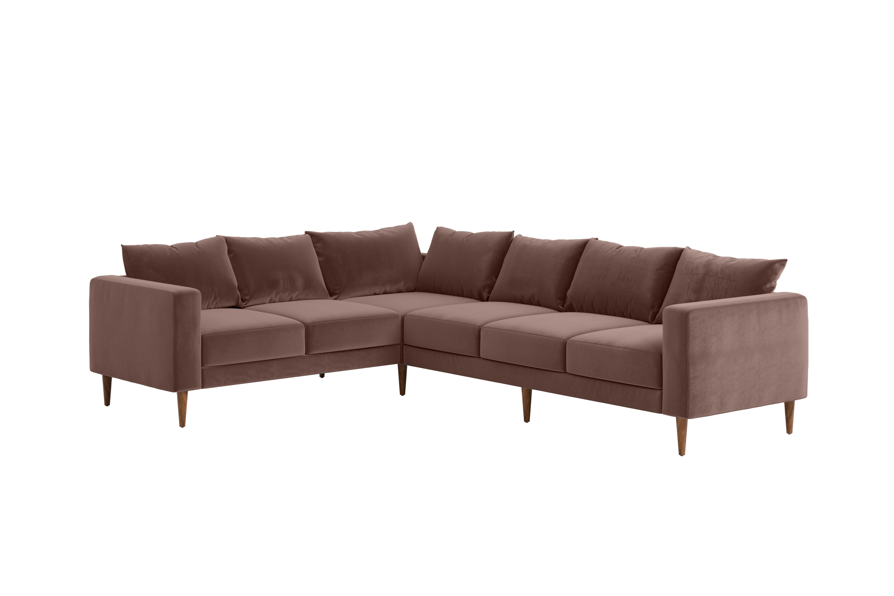 The Essential Corner Sectional (6 Seat) in Recycled Velvet