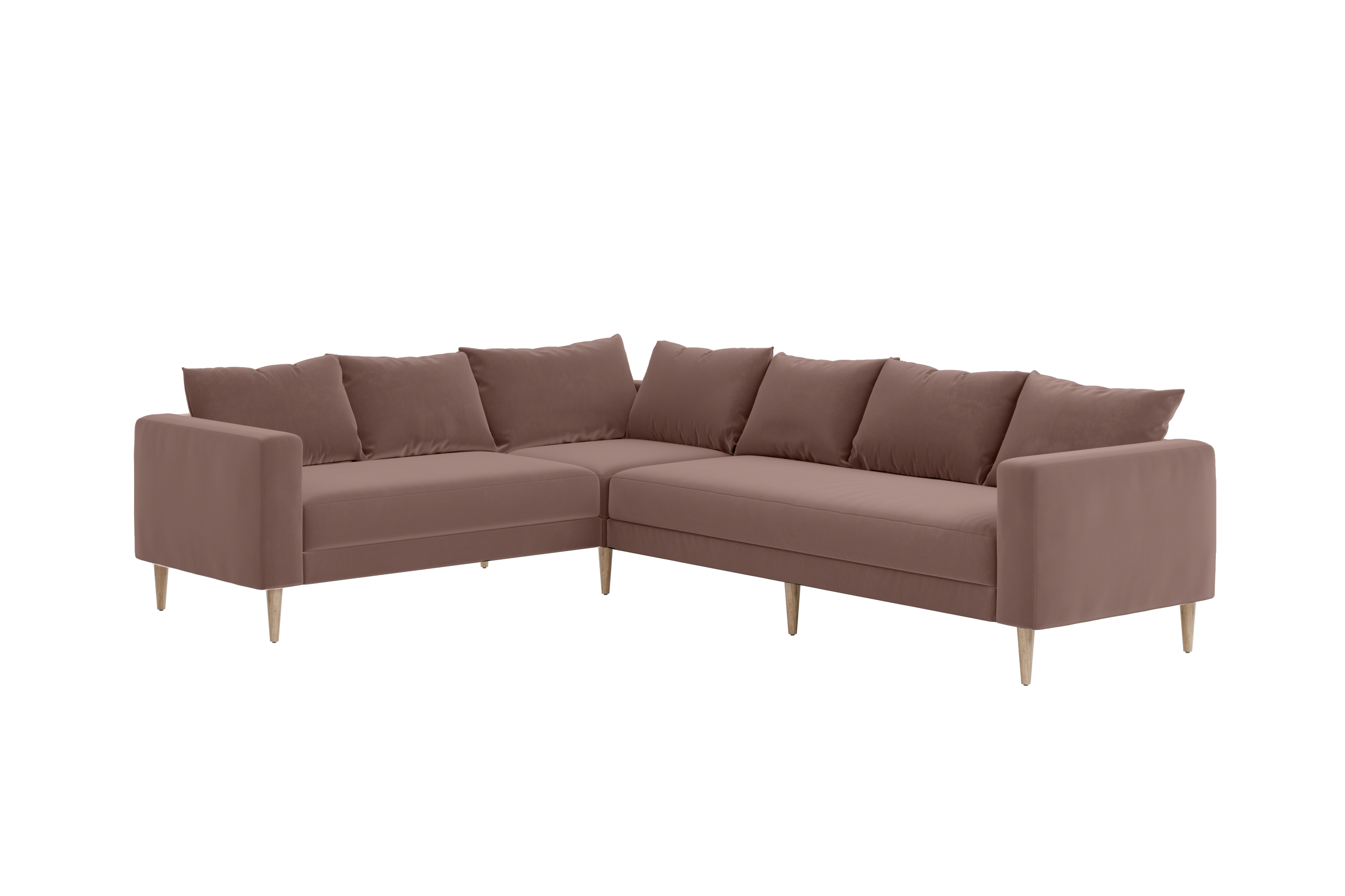 The Essential Corner Sectional (6 Seat) in Recycled Velvet