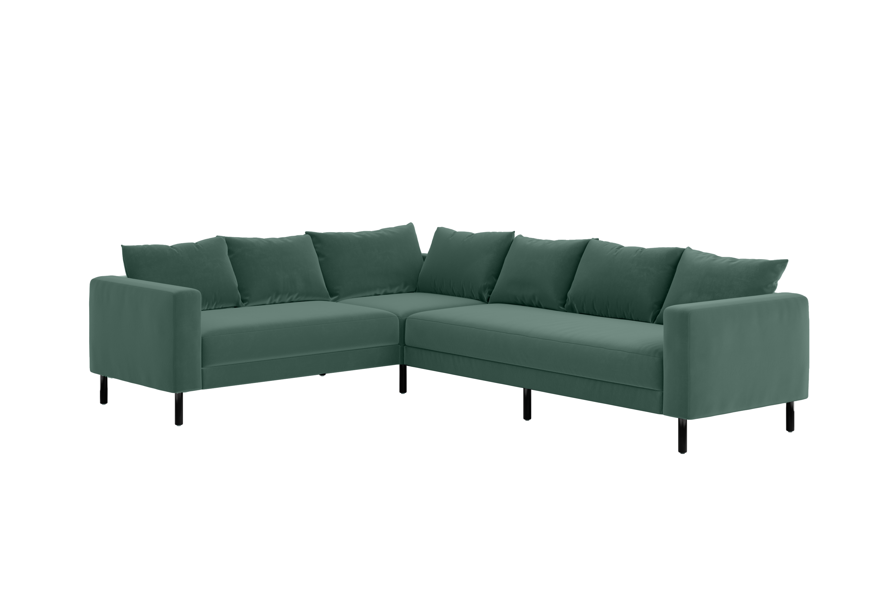The Essential Corner Sectional (6 Seat) in Recycled Velvet