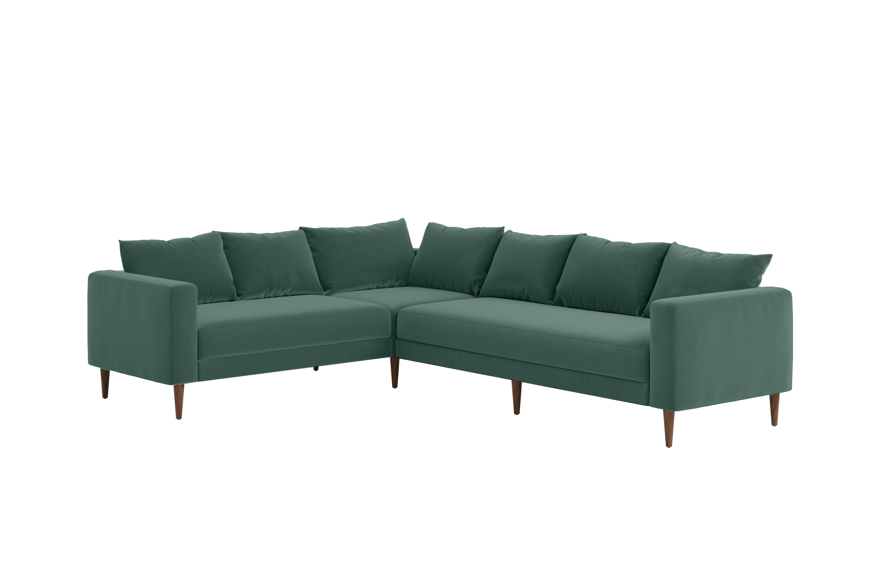 The Essential Corner Sectional (6 Seat) in Recycled Velvet