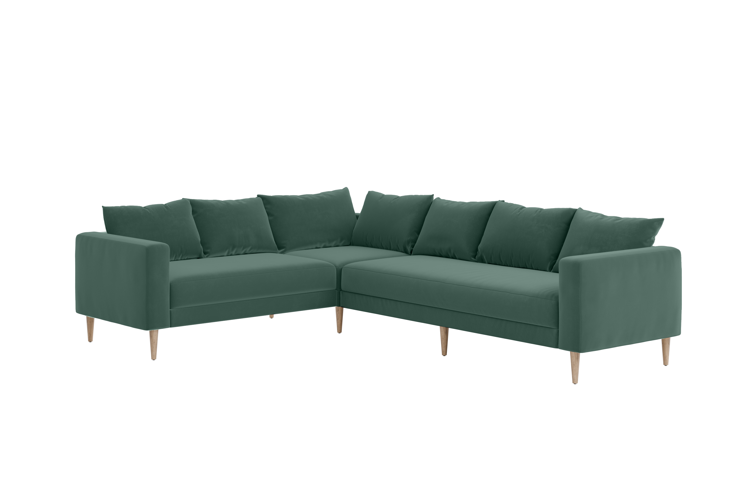 The Essential Corner Sectional (6 Seat) in Recycled Velvet