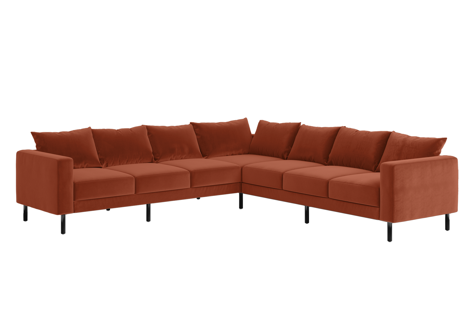 The Essential Corner Sectional (7 Seat) in Recycled Velvet