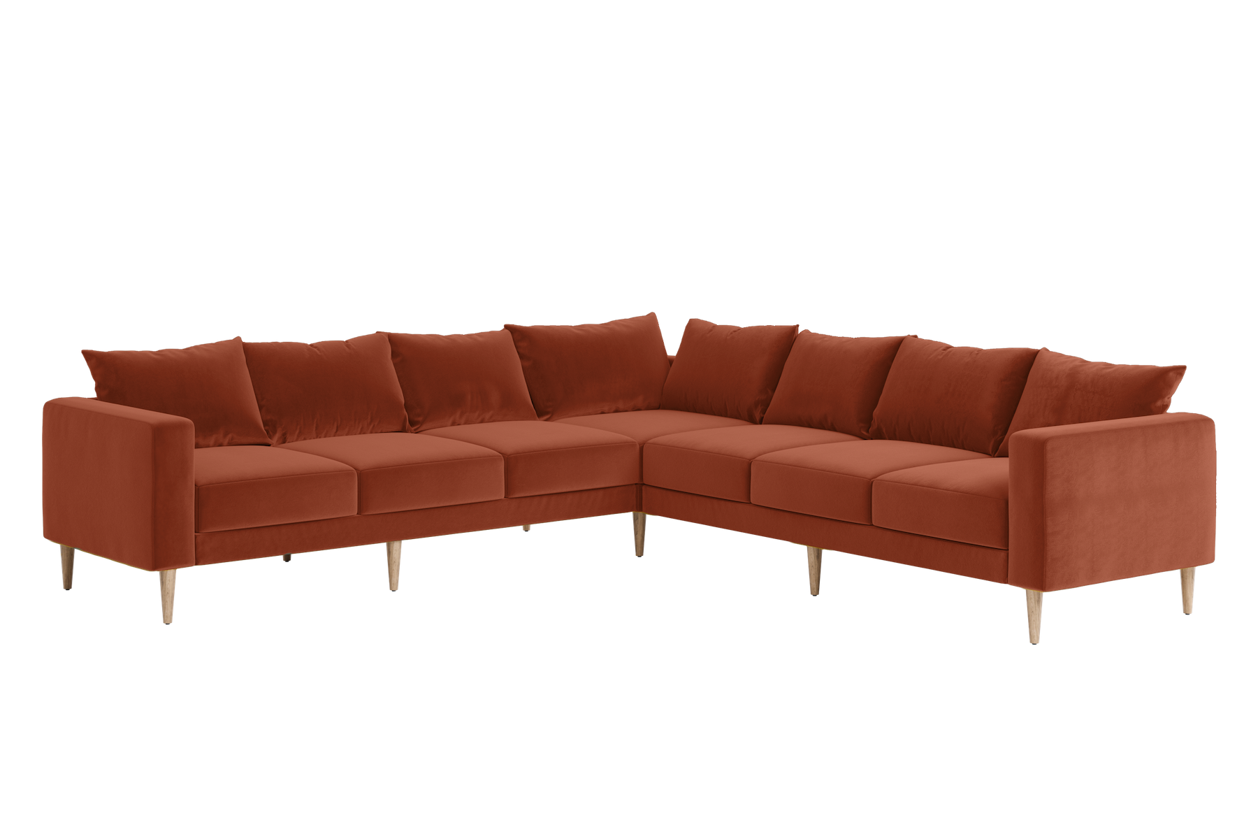 The Essential Corner Sectional (7 Seat) in Recycled Velvet