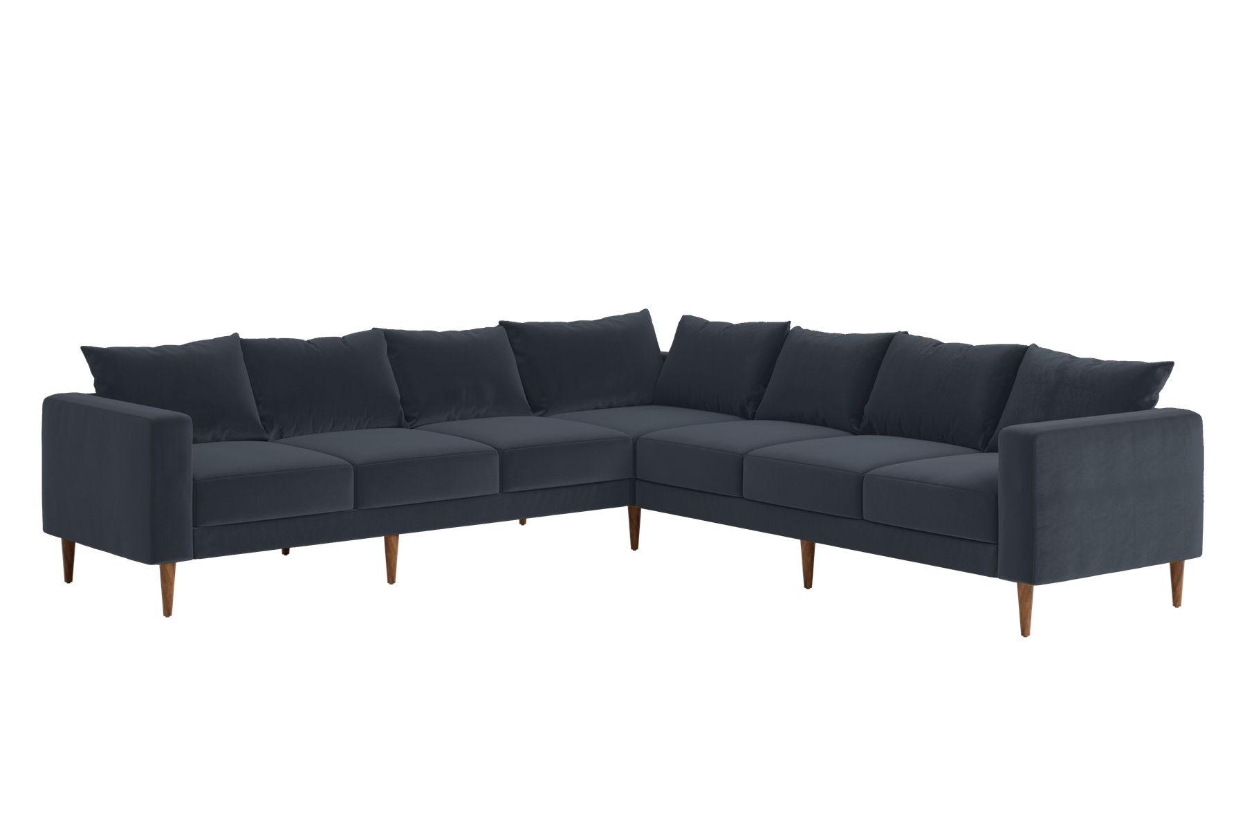 The Essential Corner Sectional (7 Seat) in Recycled Velvet